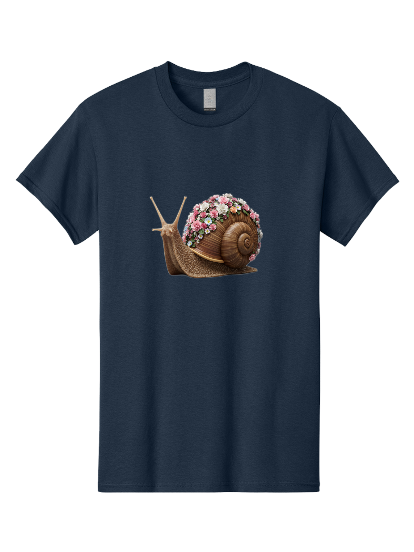 Snail-With-Flowers-4 Men'S Graphic Tee, 100% Cotton, Comfortable Casual Summer Wear, Machine Washable, Vintage Camera, Old Camera, Antique Camera, Black Camera, Classic Photography, Photography Equipment, Nostalgic Device, Film Camera, Bah142 8