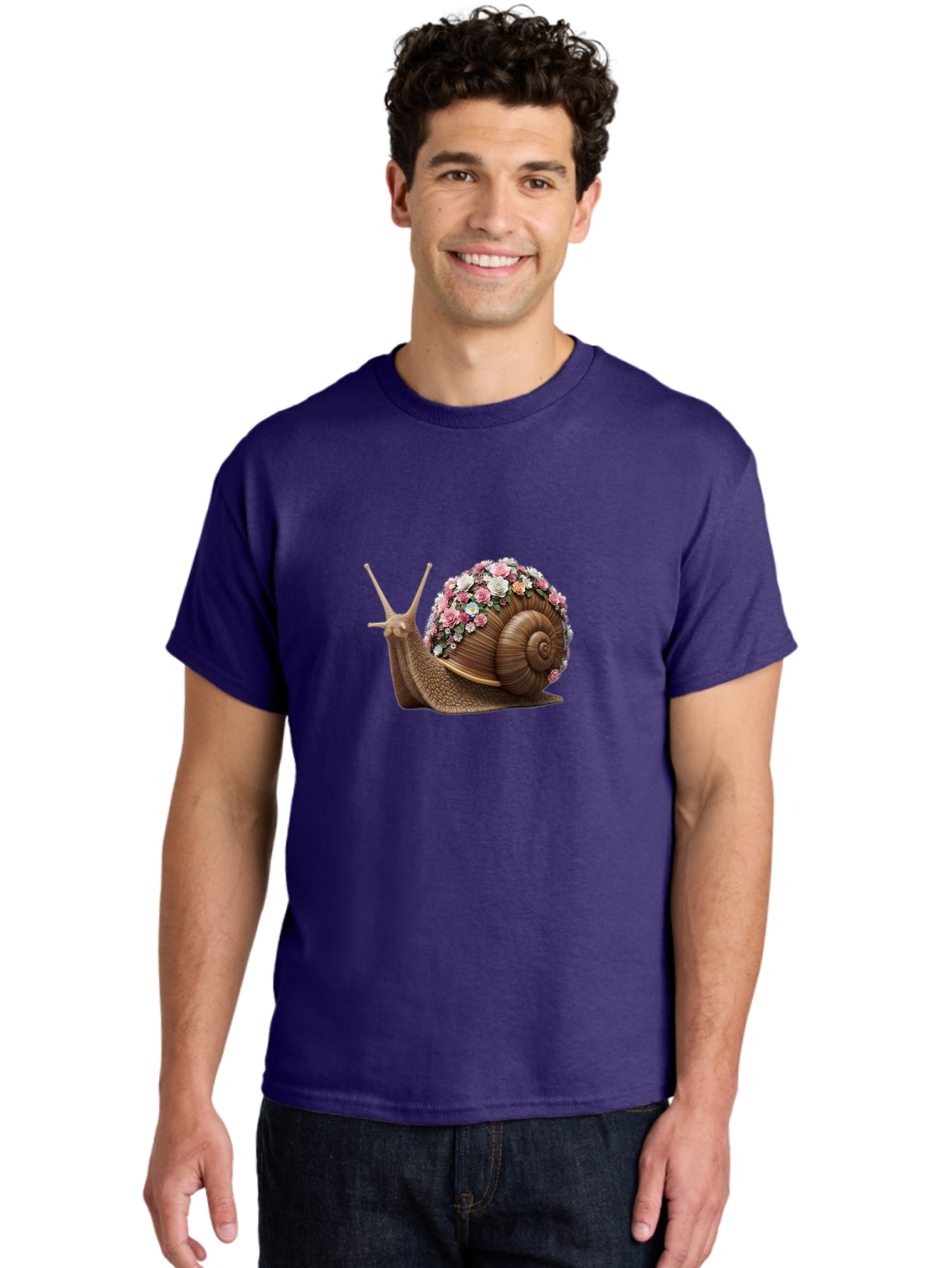 Snail-With-Flowers-4 Men'S Graphic Tee, 100% Cotton, Comfortable Casual Summer Wear, Machine Washable, Vintage Camera, Old Camera, Antique Camera, Black Camera, Classic Photography, Photography Equipment, Nostalgic Device, Film Camera, Bah142 24