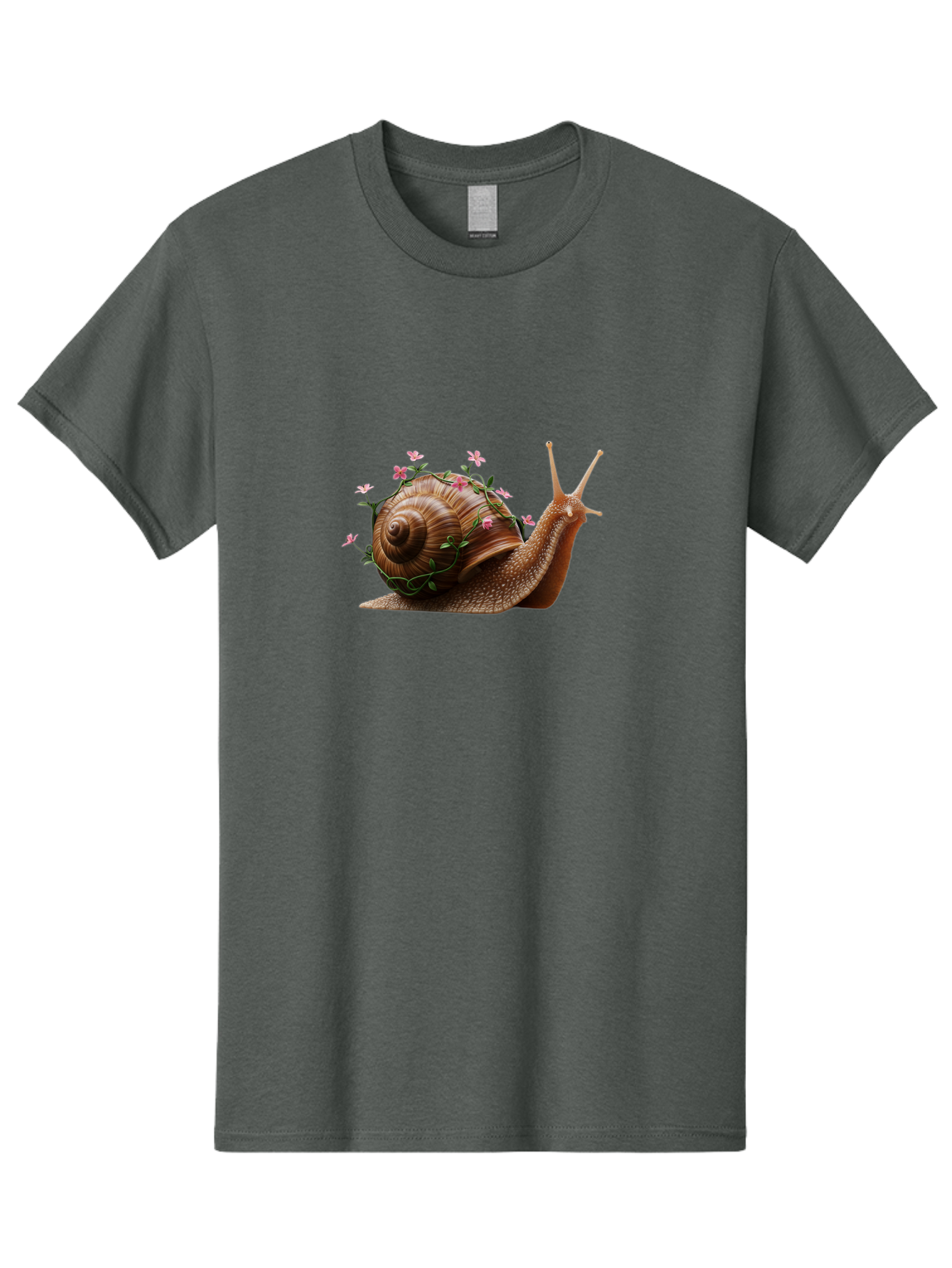 Snail-With-Flowers-5 Men'S Graphic Tee, 100% Cotton, Comfortable Casual Summer Wear, Machine Washable, Vintage Camera, Old Camera, Antique Camera, Black Camera, Classic Photography, Photography Equipment, Nostalgic Device, Film Camera, Bah143 13
