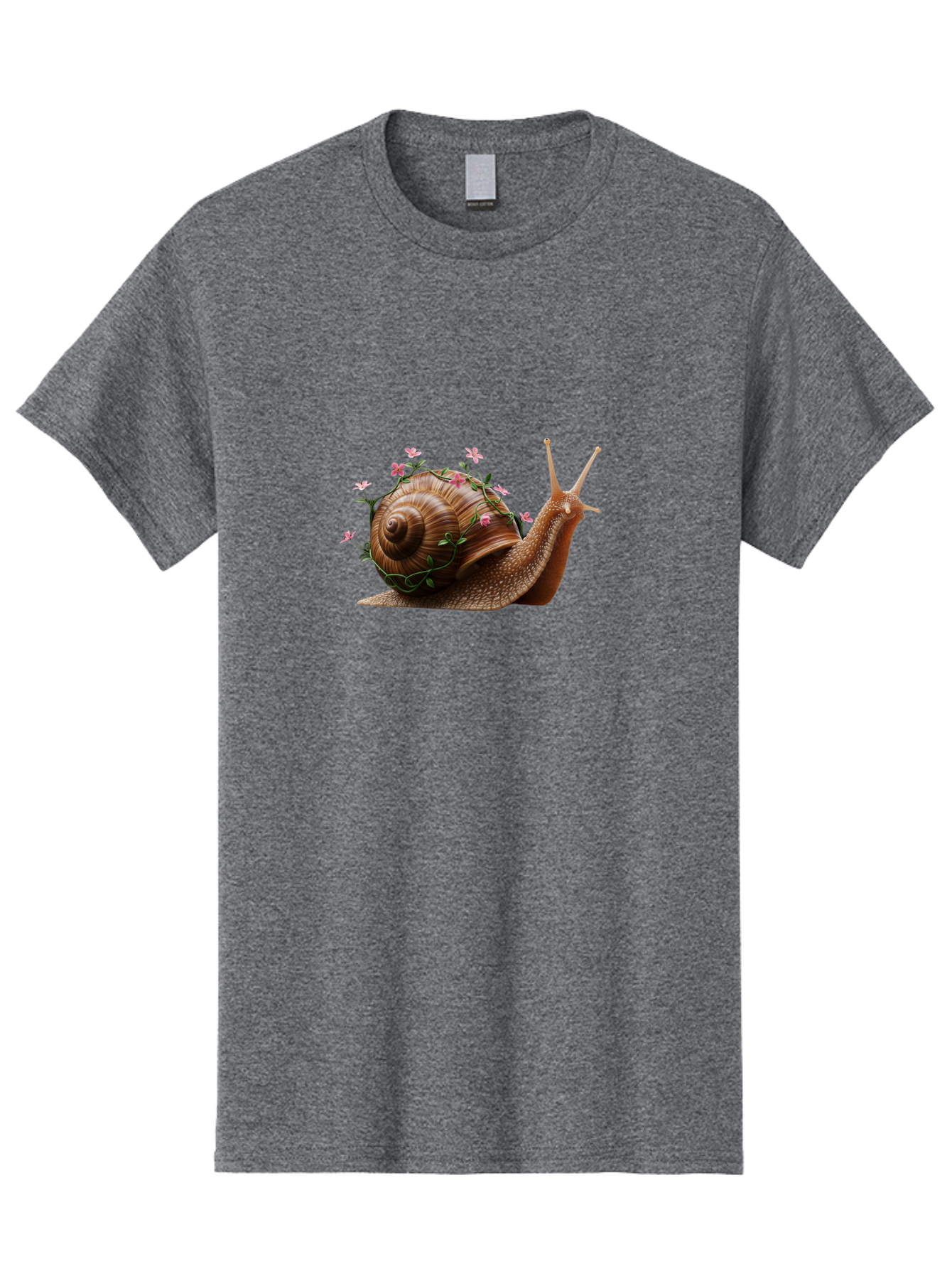 Snail-With-Flowers-5 Men'S Graphic Tee, 100% Cotton, Comfortable Casual Summer Wear, Machine Washable, Vintage Camera, Old Camera, Antique Camera, Black Camera, Classic Photography, Photography Equipment, Nostalgic Device, Film Camera, Bah143 12