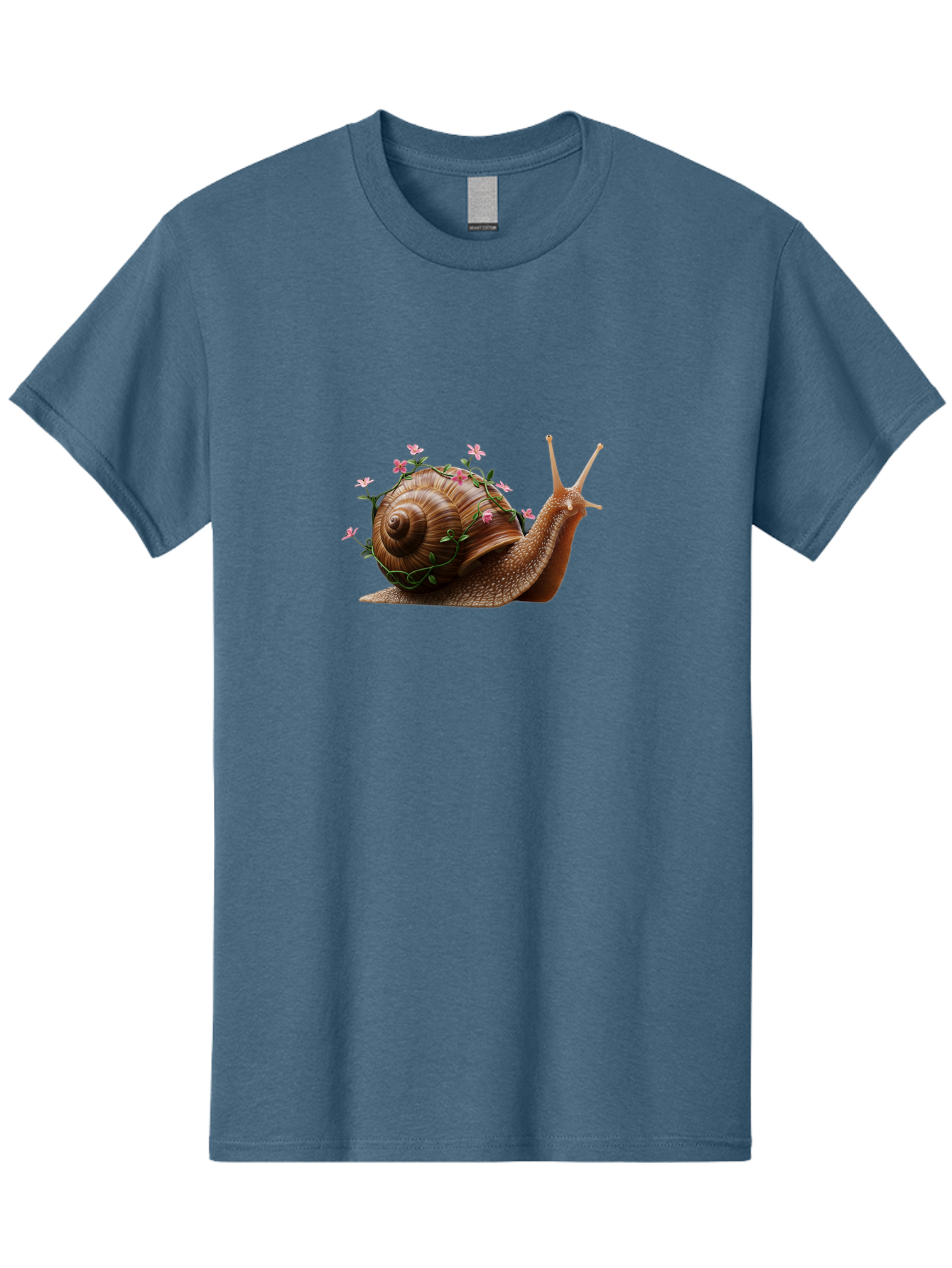 Snail-With-Flowers-5 Men'S Graphic Tee, 100% Cotton, Comfortable Casual Summer Wear, Machine Washable, Vintage Camera, Old Camera, Antique Camera, Black Camera, Classic Photography, Photography Equipment, Nostalgic Device, Film Camera, Bah143 5