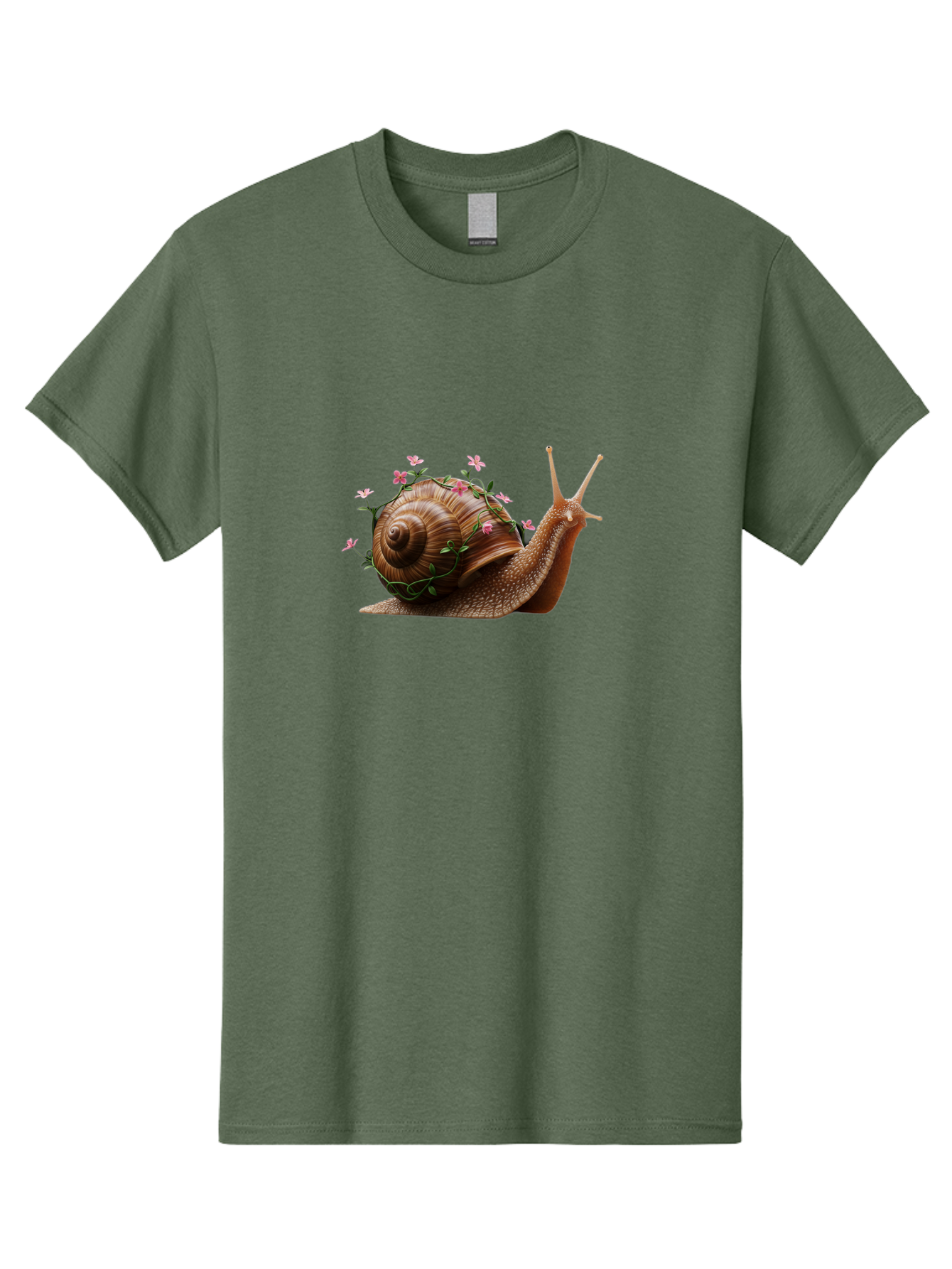 Snail-With-Flowers-5 Men'S Graphic Tee, 100% Cotton, Comfortable Casual Summer Wear, Machine Washable, Vintage Camera, Old Camera, Antique Camera, Black Camera, Classic Photography, Photography Equipment, Nostalgic Device, Film Camera, Bah143 15