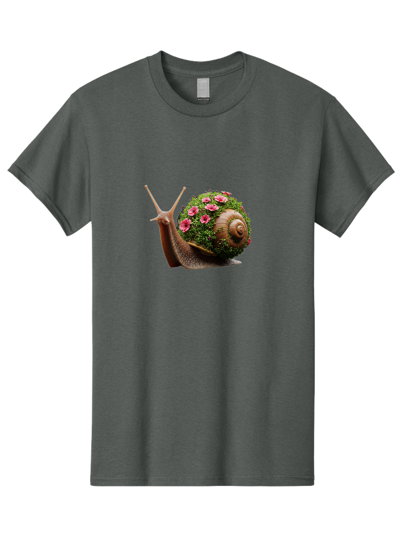 Snail-With-Flowers-6 Men'S Graphic Tee, 100% Cotton, Comfortable Casual Summer Wear, Machine Washable, Vintage Camera, Old Camera, Antique Camera, Black Camera, Classic Photography, Photography Equipment, Nostalgic Device, Film Camera, Bah144 1