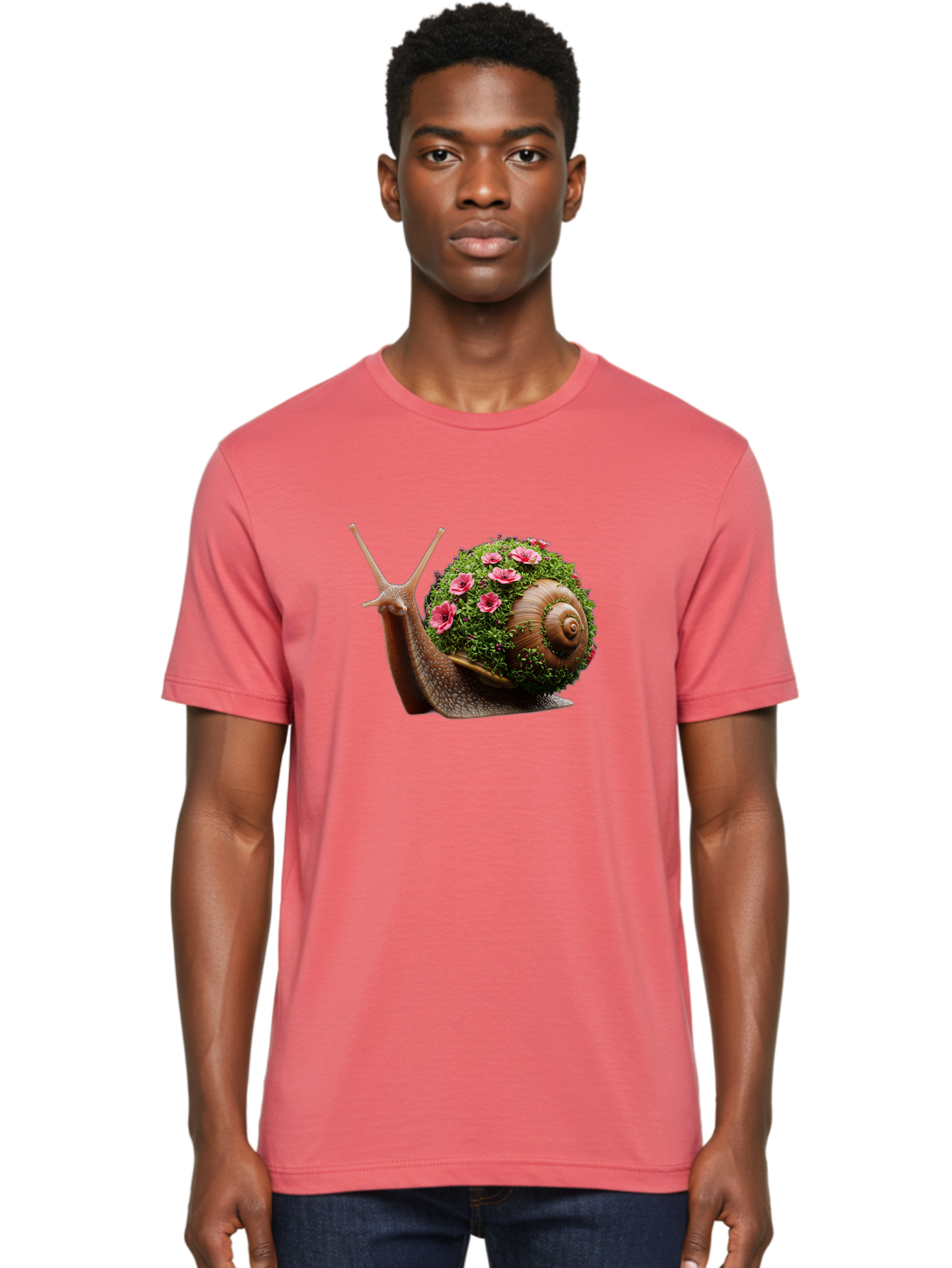 Snail-With-Flowers-6 Men'S Graphic Tee, 100% Cotton, Comfortable Casual Summer Wear, Machine Washable, Vintage Camera, Old Camera, Antique Camera, Black Camera, Classic Photography, Photography Equipment, Nostalgic Device, Film Camera, Bah144 28