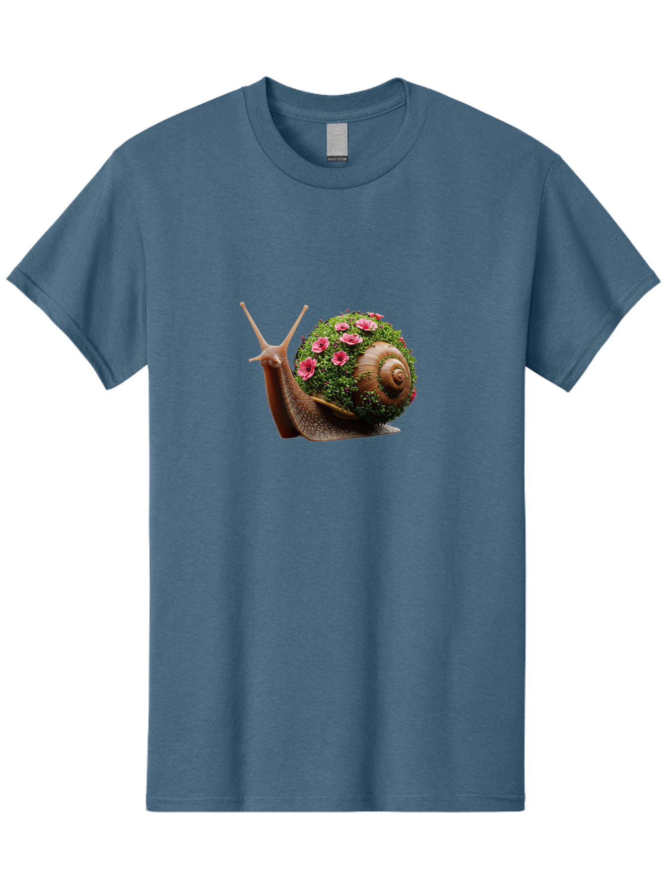 Snail-With-Flowers-6 Men'S Graphic Tee, 100% Cotton, Comfortable Casual Summer Wear, Machine Washable, Vintage Camera, Old Camera, Antique Camera, Black Camera, Classic Photography, Photography Equipment, Nostalgic Device, Film Camera, Bah144 5