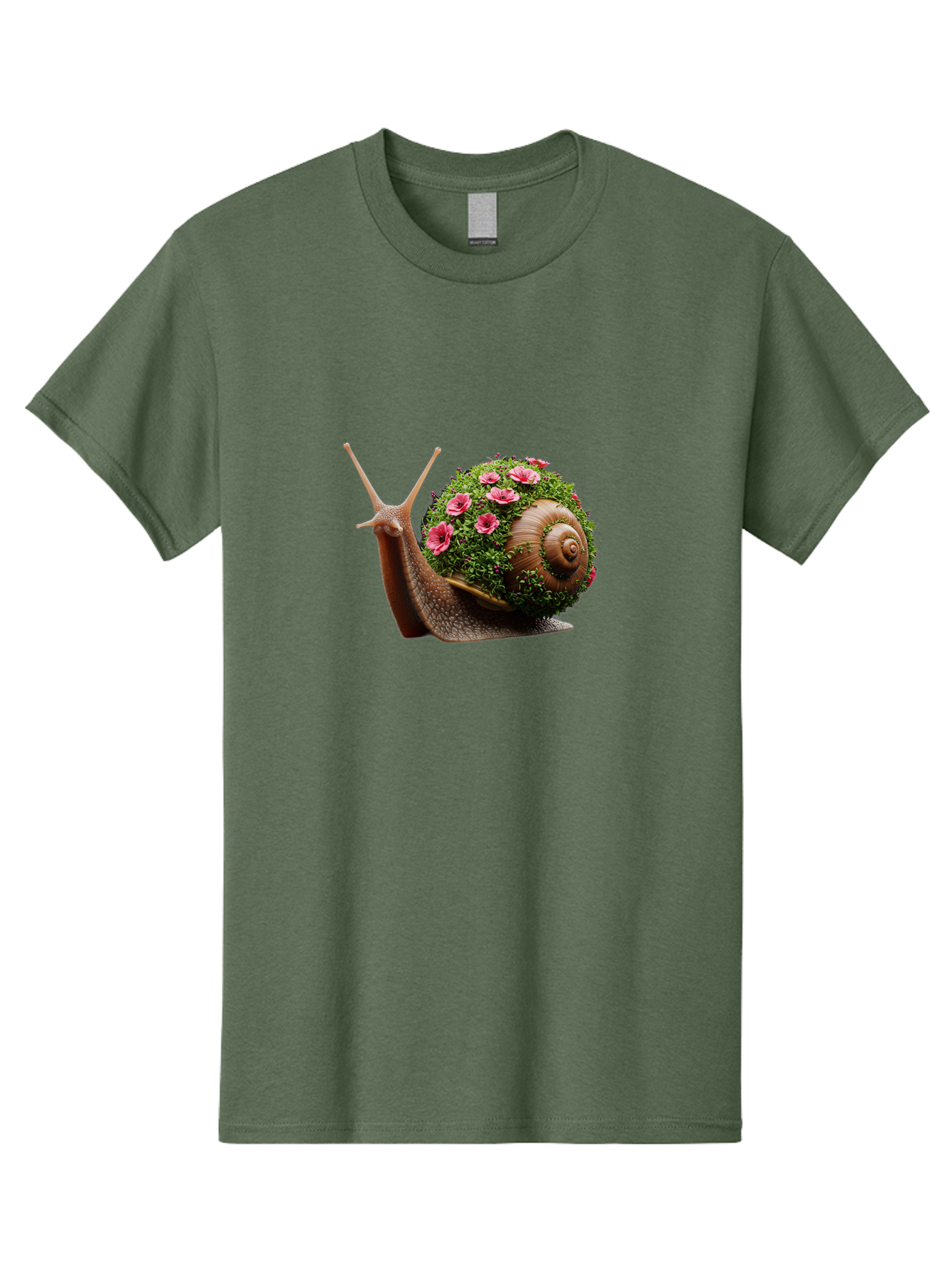 Snail-With-Flowers-6 Men'S Graphic Tee, 100% Cotton, Comfortable Casual Summer Wear, Machine Washable, Vintage Camera, Old Camera, Antique Camera, Black Camera, Classic Photography, Photography Equipment, Nostalgic Device, Film Camera, Bah144 4