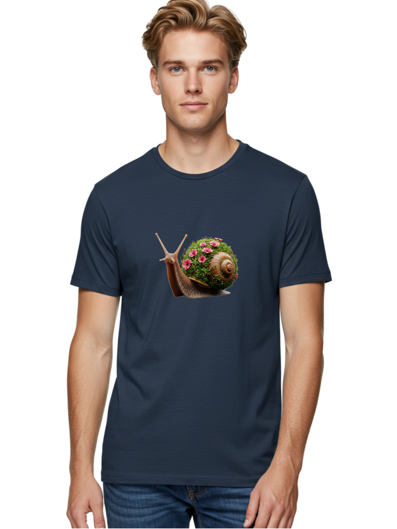 Snail-With-Flowers-6 Men'S Graphic Tee, 100% Cotton, Comfortable Casual Summer Wear, Machine Washable, Vintage Camera, Old Camera, Antique Camera, Black Camera, Classic Photography, Photography Equipment, Nostalgic Device, Film Camera, Bah144 18