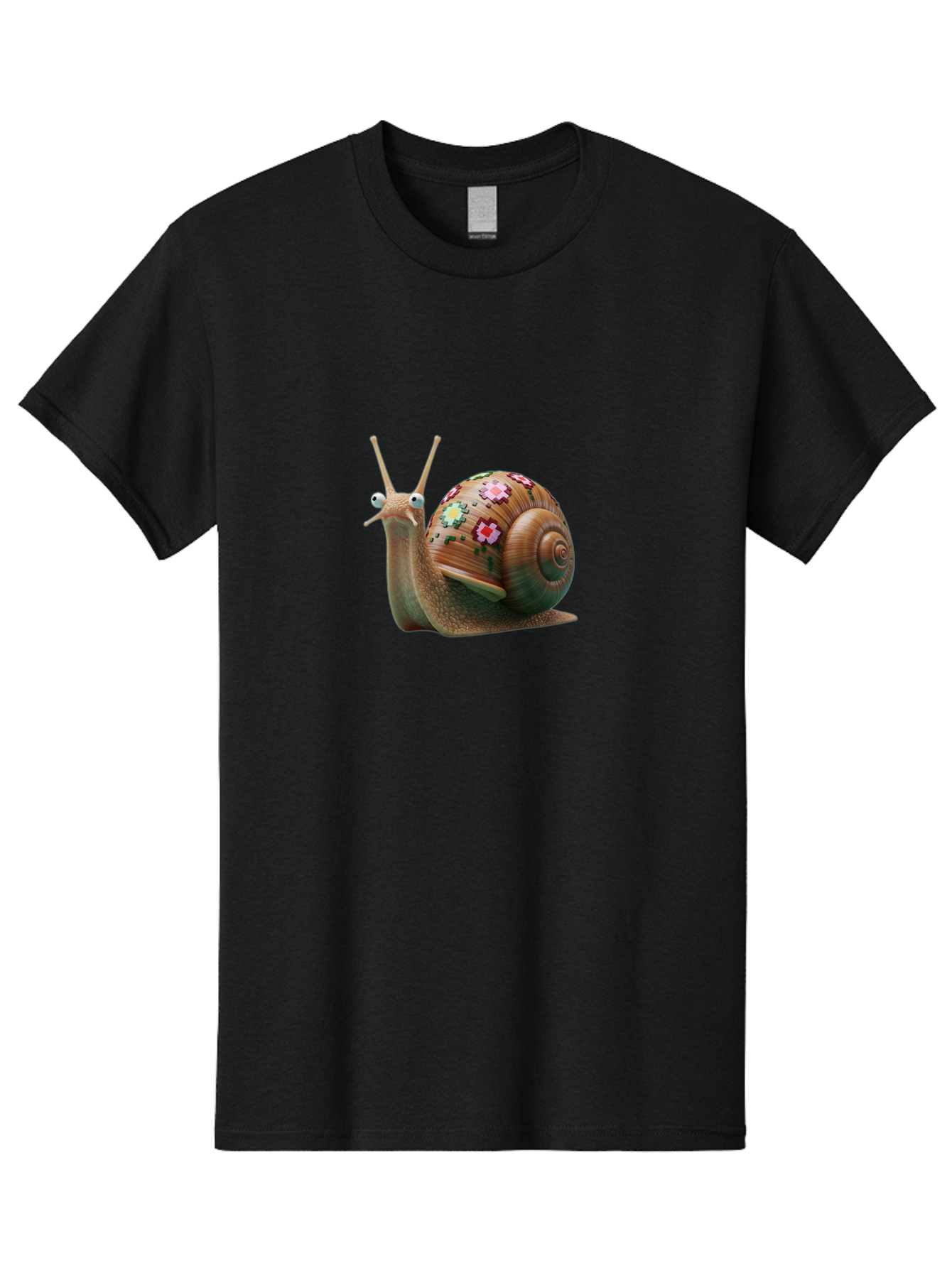 Snail-With-Flowers-7 Men'S Graphic Tee, 100% Cotton, Comfortable Casual Summer Wear, Machine Washable, Vintage Camera, Old Camera, Antique Camera, Black Camera, Classic Photography, Photography Equipment, Nostalgic Device, Film Camera, Bah145 4