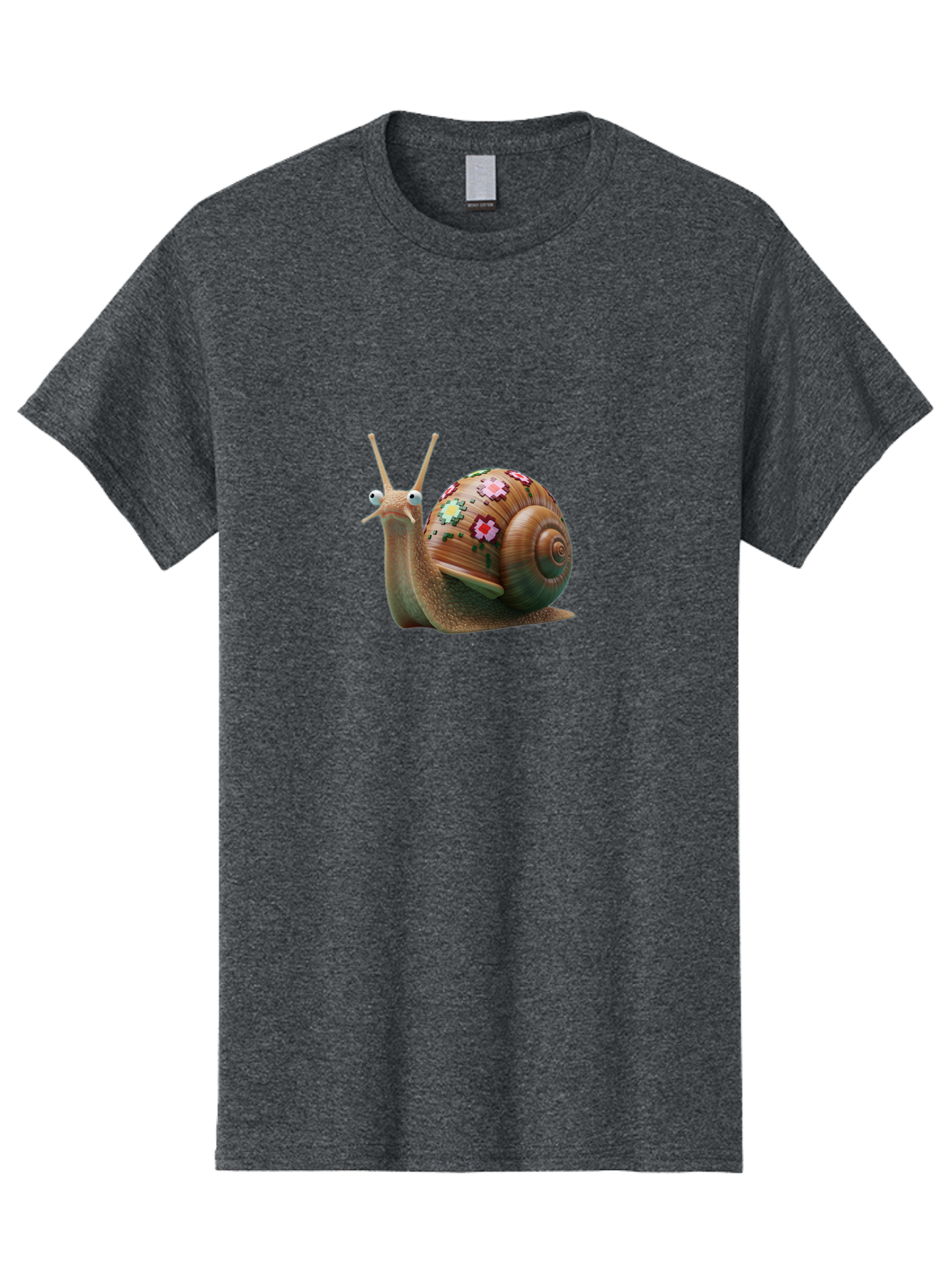 Snail-With-Flowers-7 Men'S Graphic Tee, 100% Cotton, Comfortable Casual Summer Wear, Machine Washable, Vintage Camera, Old Camera, Antique Camera, Black Camera, Classic Photography, Photography Equipment, Nostalgic Device, Film Camera, Bah145 7