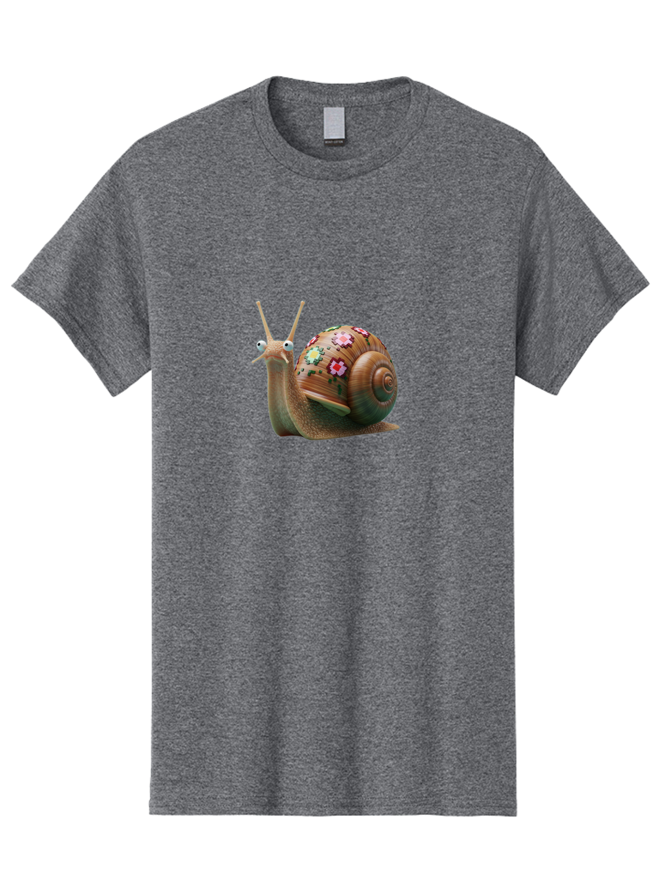 Snail-With-Flowers-7 Men'S Graphic Tee, 100% Cotton, Comfortable Casual Summer Wear, Machine Washable, Vintage Camera, Old Camera, Antique Camera, Black Camera, Classic Photography, Photography Equipment, Nostalgic Device, Film Camera, Bah145 1