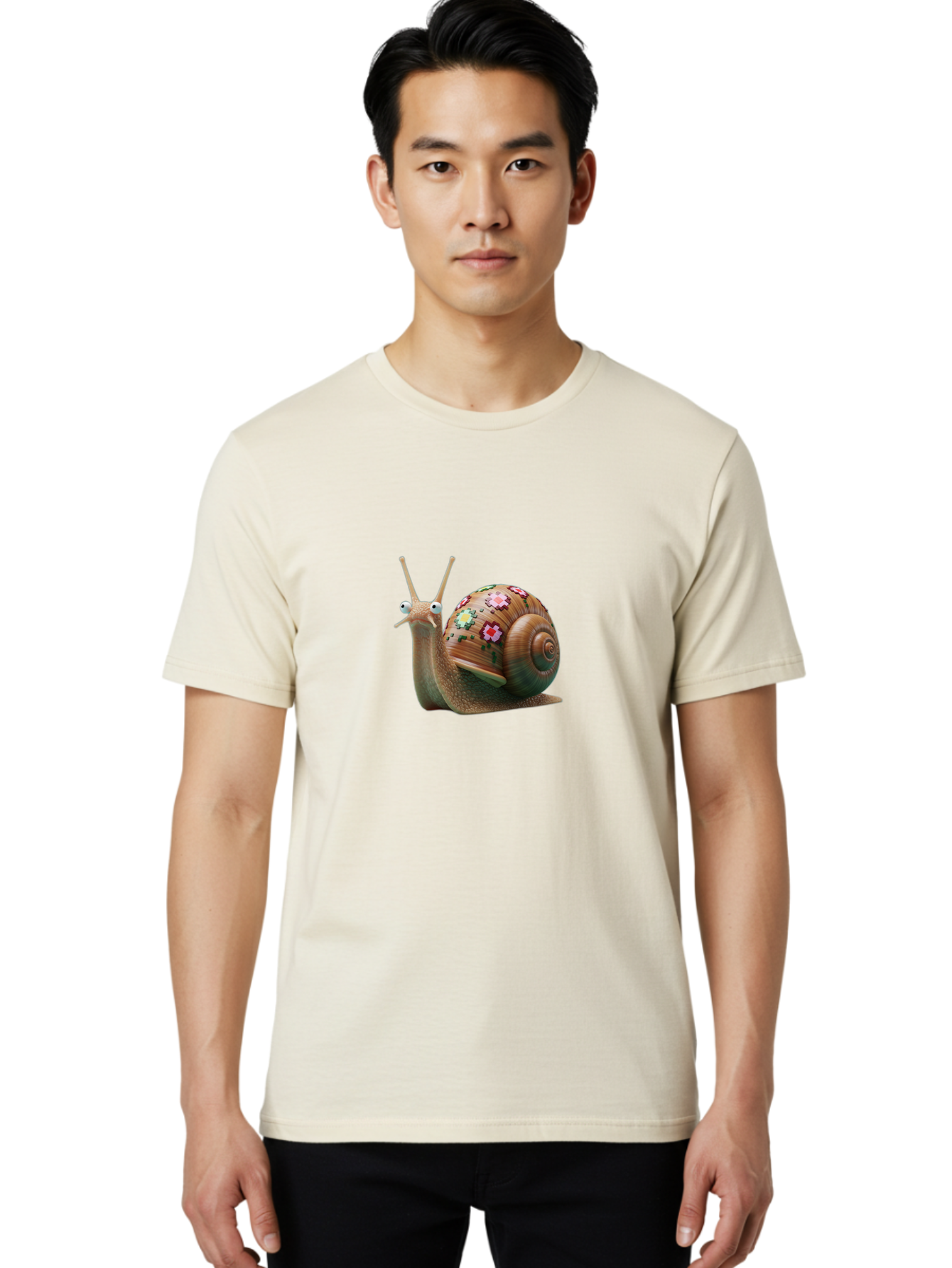 Snail-With-Flowers-7 Men'S Graphic Tee, 100% Cotton, Comfortable Casual Summer Wear, Machine Washable, Vintage Camera, Old Camera, Antique Camera, Black Camera, Classic Photography, Photography Equipment, Nostalgic Device, Film Camera, Bah145 23