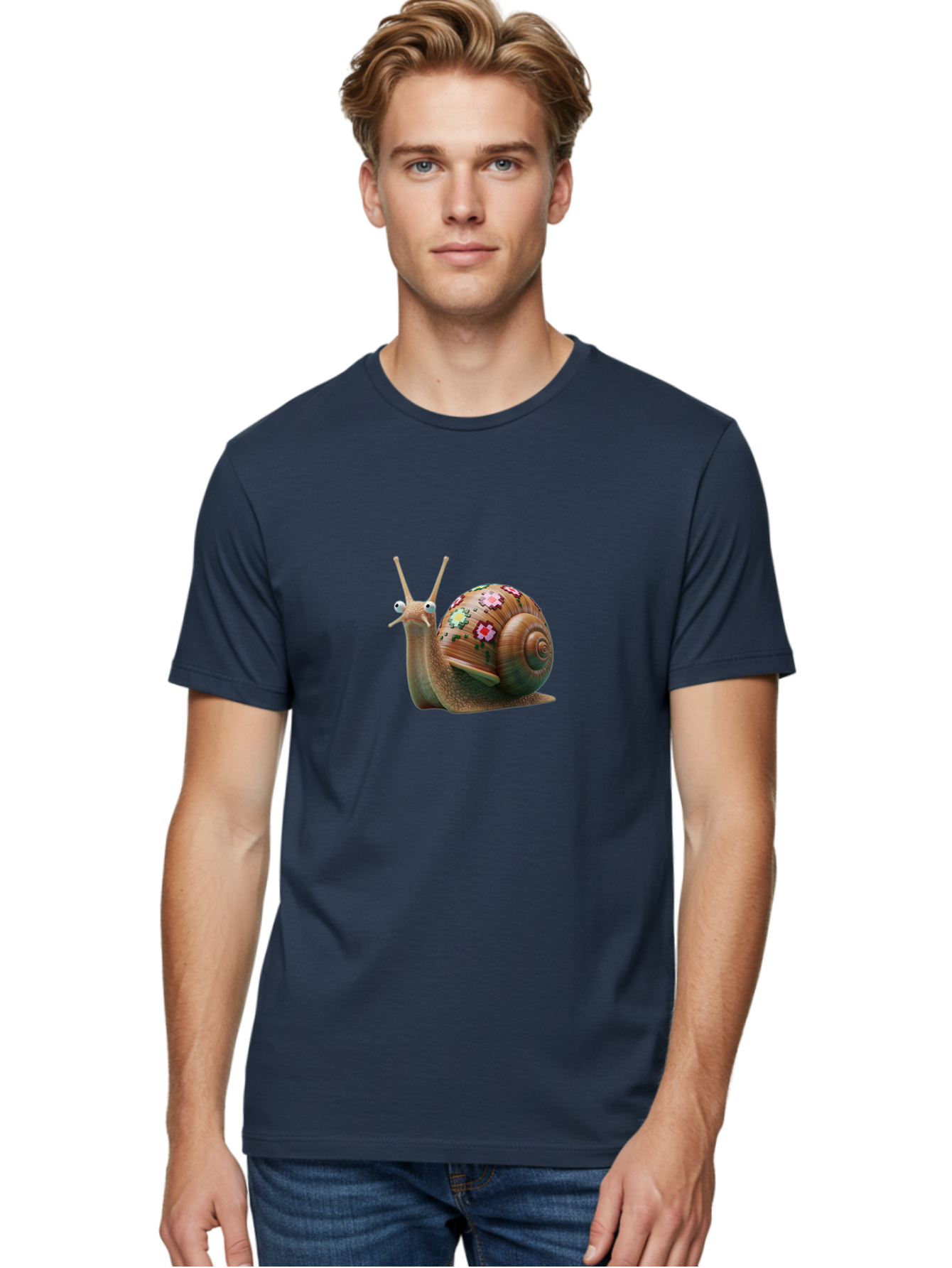 Snail-With-Flowers-7 Men'S Graphic Tee, 100% Cotton, Comfortable Casual Summer Wear, Machine Washable, Vintage Camera, Old Camera, Antique Camera, Black Camera, Classic Photography, Photography Equipment, Nostalgic Device, Film Camera, Bah145 25
