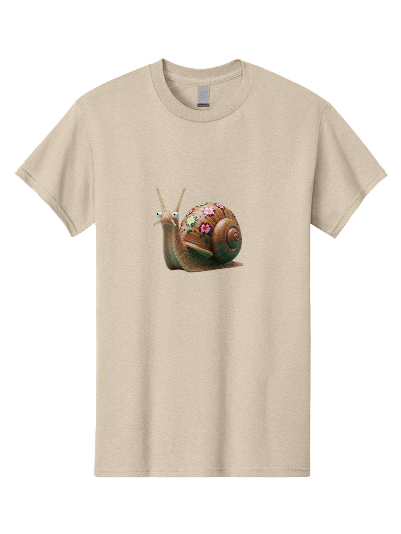 Snail-With-Flowers-7 Men'S Graphic Tee, 100% Cotton, Comfortable Casual Summer Wear, Machine Washable, Vintage Camera, Old Camera, Antique Camera, Black Camera, Classic Photography, Photography Equipment, Nostalgic Device, Film Camera, Bah145 3