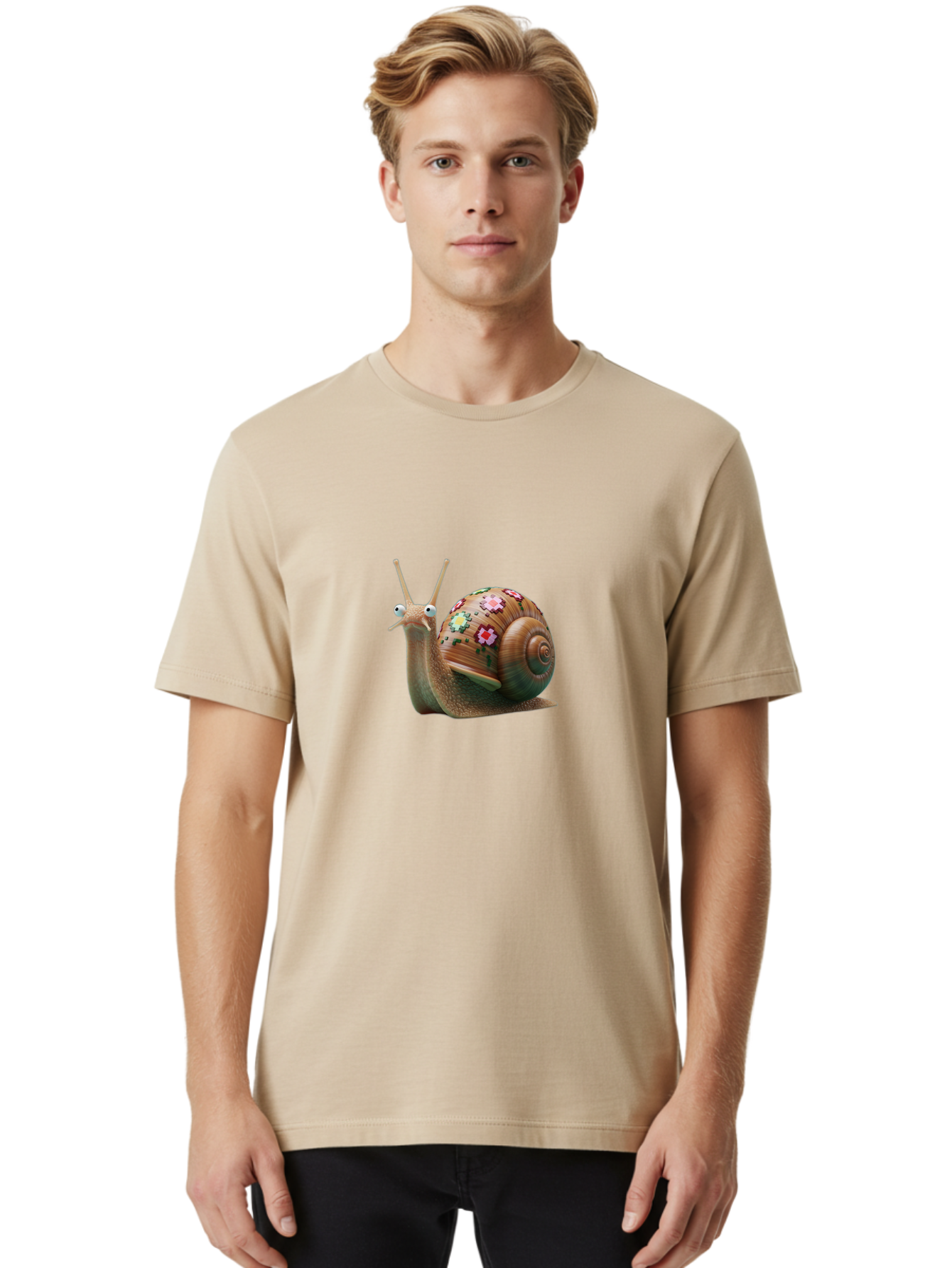 Snail-With-Flowers-7 Men'S Graphic Tee, 100% Cotton, Comfortable Casual Summer Wear, Machine Washable, Vintage Camera, Old Camera, Antique Camera, Black Camera, Classic Photography, Photography Equipment, Nostalgic Device, Film Camera, Bah145 18