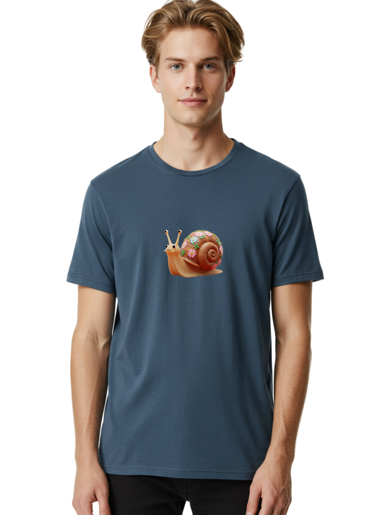 Snail-With-Flowers Men'S Graphic Tee, 100% Cotton, Comfortable Casual Summer Wear, Machine Washable, Vintage Camera, Old Camera, Antique Camera, Black Camera, Classic Photography, Photography Equipment, Nostalgic Device, Film Camera, Bah146 24