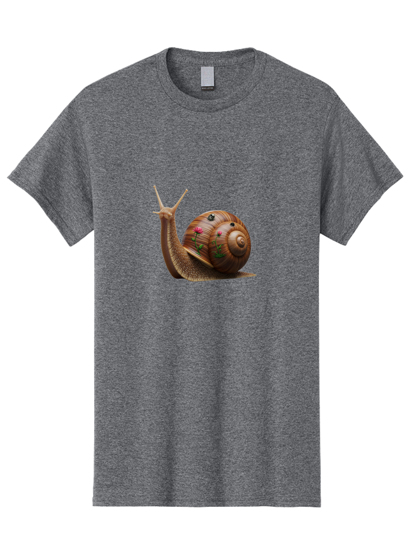Snail-With-Skull-And-Flowers Men'S Graphic Tee, 100% Cotton, Comfortable Casual Summer Wear, Machine Washable, Vintage Camera, Old Camera, Antique Camera, Black Camera, Classic Photography, Photography Equipment, Nostalgic Device, Film Camera, Bah149 1