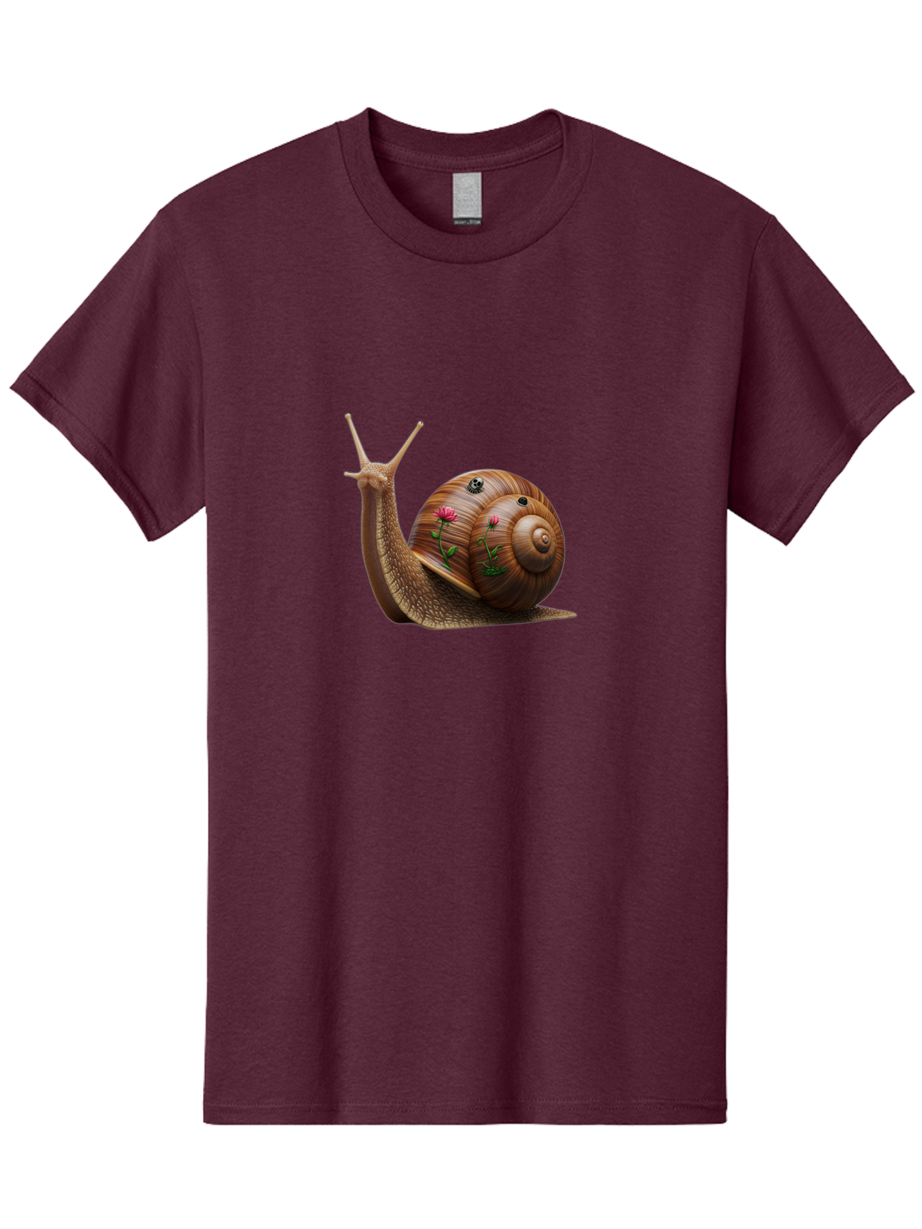 Snail-With-Skull-And-Flowers Men'S Graphic Tee, 100% Cotton, Comfortable Casual Summer Wear, Machine Washable, Vintage Camera, Old Camera, Antique Camera, Black Camera, Classic Photography, Photography Equipment, Nostalgic Device, Film Camera, Bah149 2