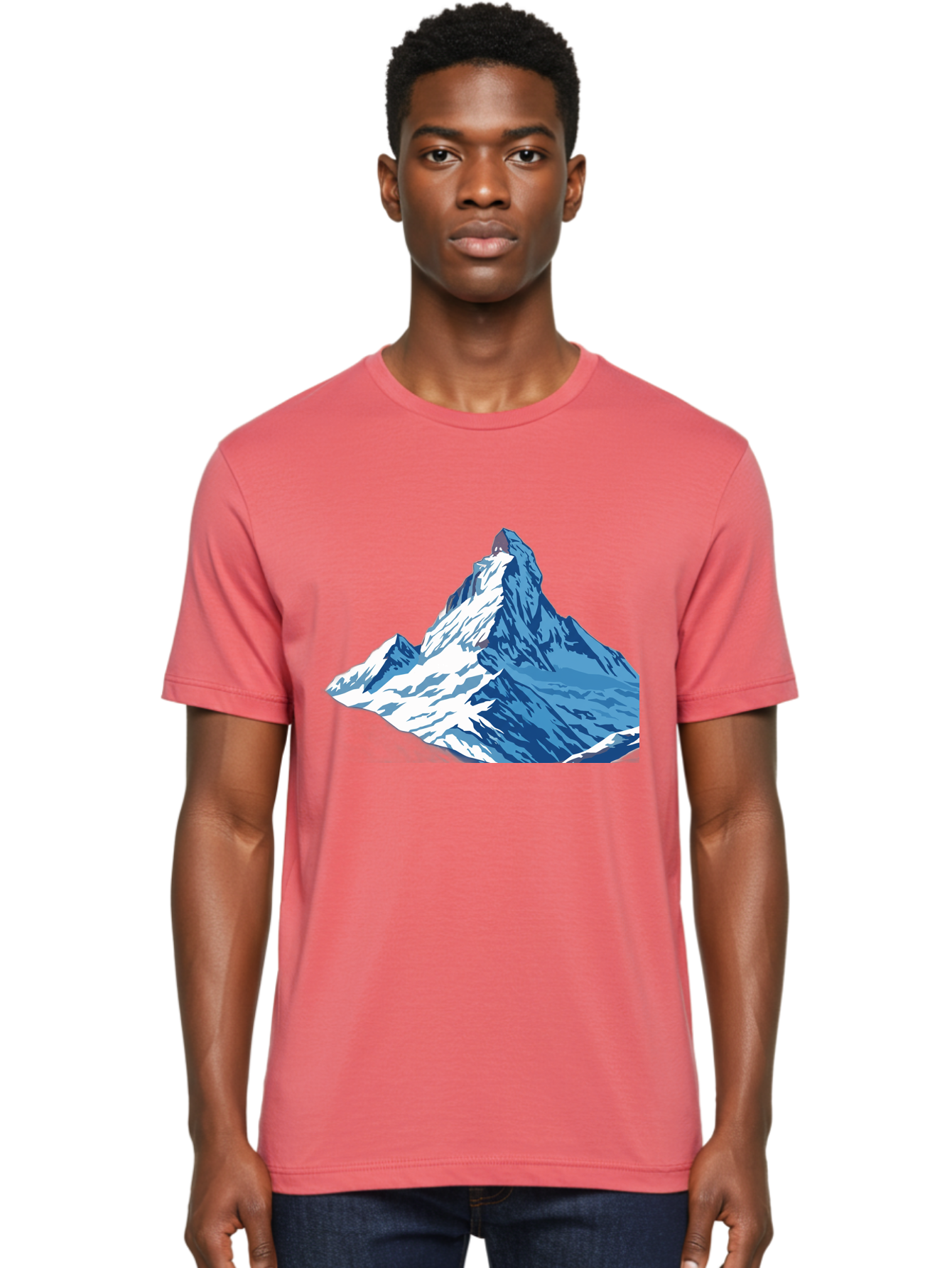 Snowy-Mountain-Peak-1 Men'S Graphic Tee, 100% Cotton, Comfortable Casual Summer Wear, Machine Washable, Vintage Camera, Old Camera, Antique Camera, Black Camera, Classic Photography, Photography Equipment, Nostalgic Device, Film Camera, Bah152 21