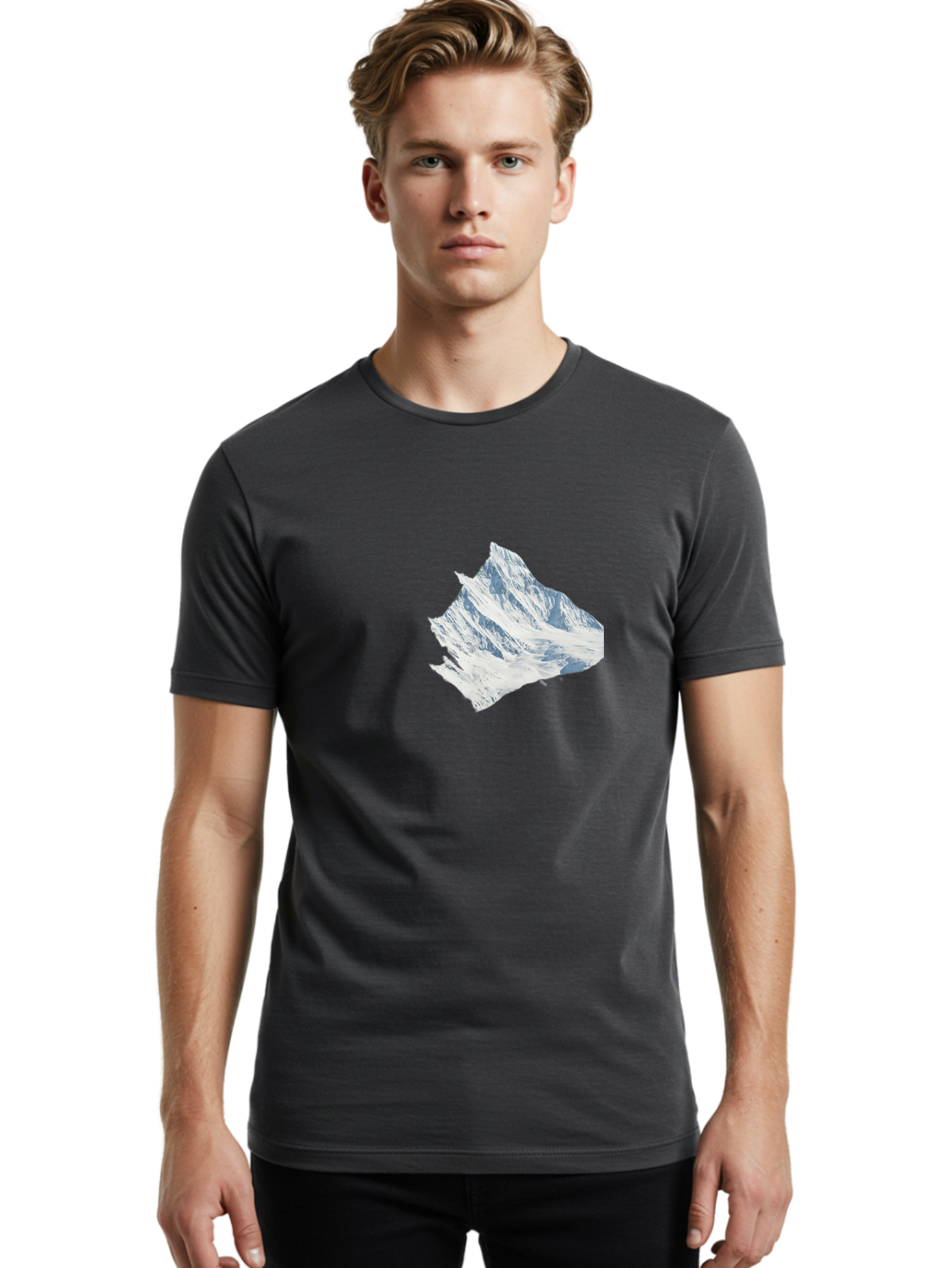Snowy-Mountain-Peak Men'S Graphic Tee, 100% Cotton, Comfortable Casual Summer Wear, Machine Washable, Vintage Camera, Old Camera, Antique Camera, Black Camera, Classic Photography, Photography Equipment, Nostalgic Device, Film Camera, Bah153 16
