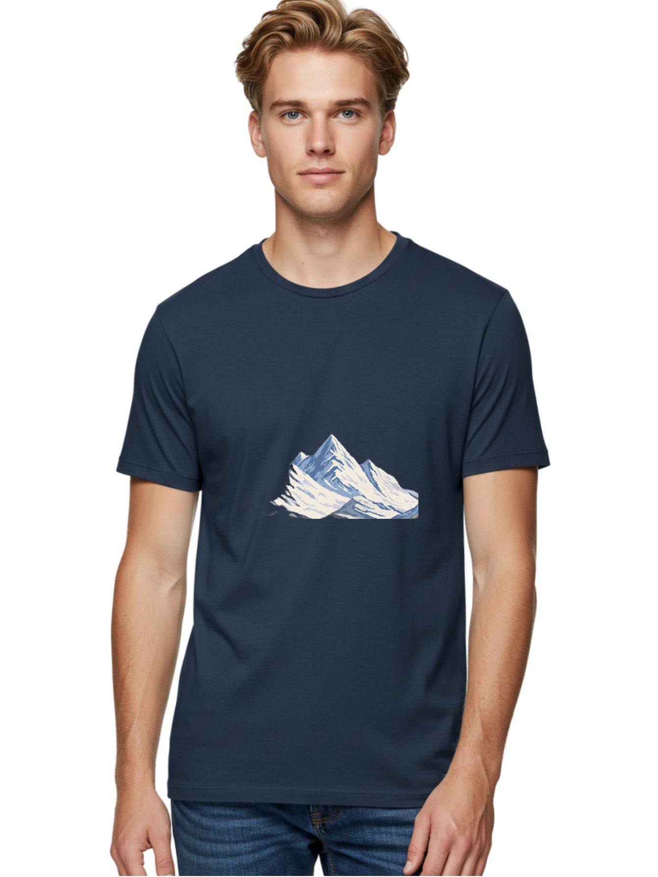 Snowy-Mountain-Peaks-1 Men'S Graphic Tee, 100% Cotton, Comfortable Casual Summer Wear, Machine Washable, Vintage Camera, Old Camera, Antique Camera, Black Camera, Classic Photography, Photography Equipment, Nostalgic Device, Film Camera, Bah154 19