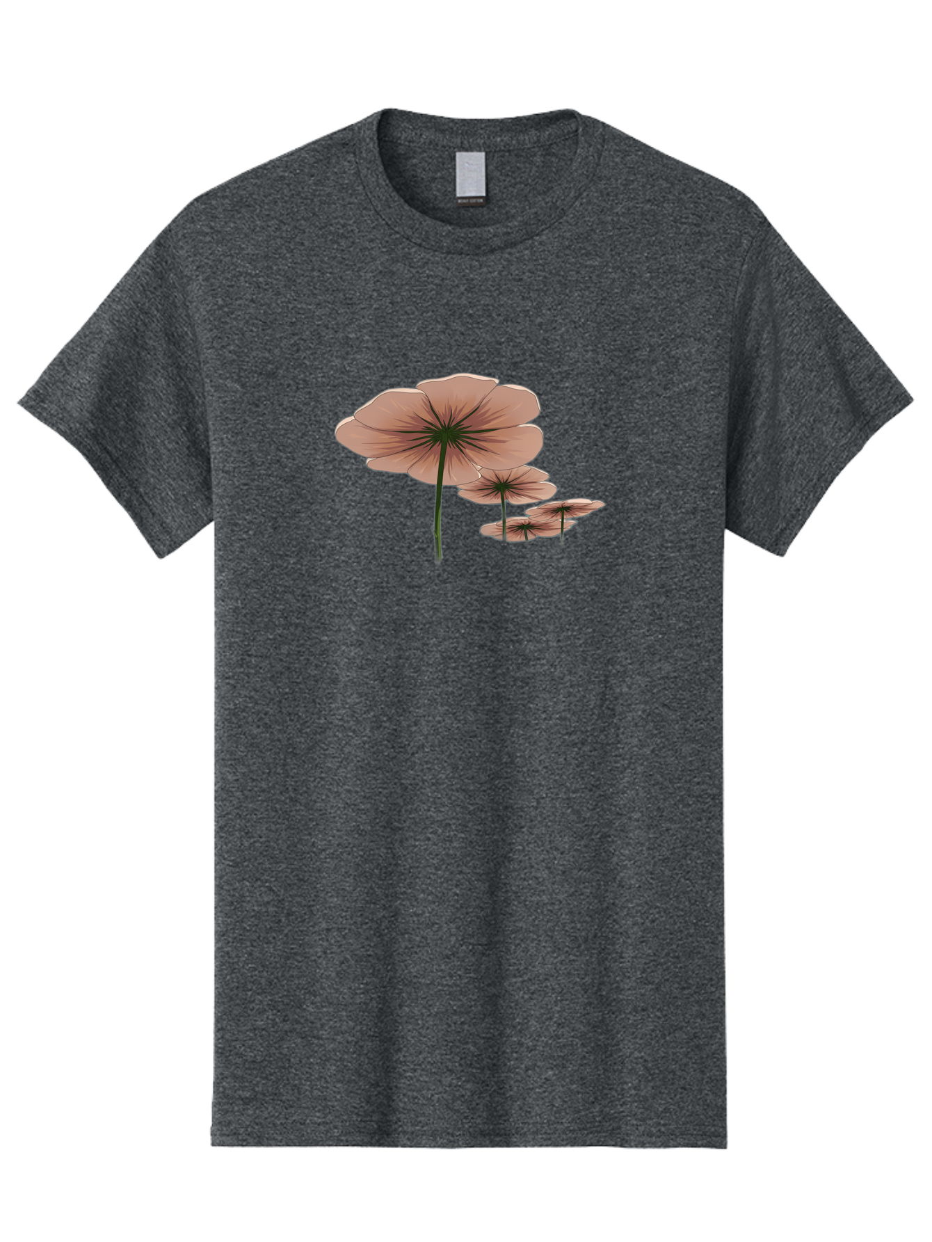 Three-Pink-Flowers Men'S Graphic Tee, 100% Cotton, Comfortable Casual Summer Wear, Machine Washable, Vintage Camera, Old Camera, Antique Camera, Black Camera, Classic Photography, Photography Equipment, Nostalgic Device, Film Camera, Bah253 4