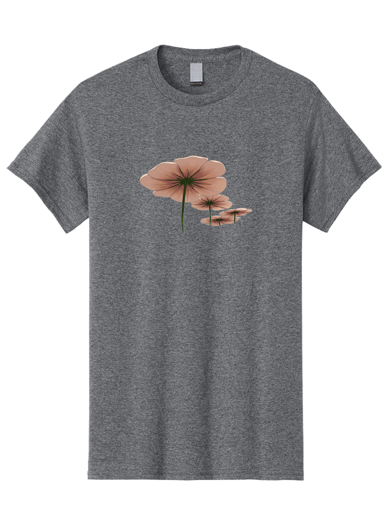 Three-Pink-Flowers Men'S Graphic Tee, 100% Cotton, Comfortable Casual Summer Wear, Machine Washable, Vintage Camera, Old Camera, Antique Camera, Black Camera, Classic Photography, Photography Equipment, Nostalgic Device, Film Camera, Bah253 7