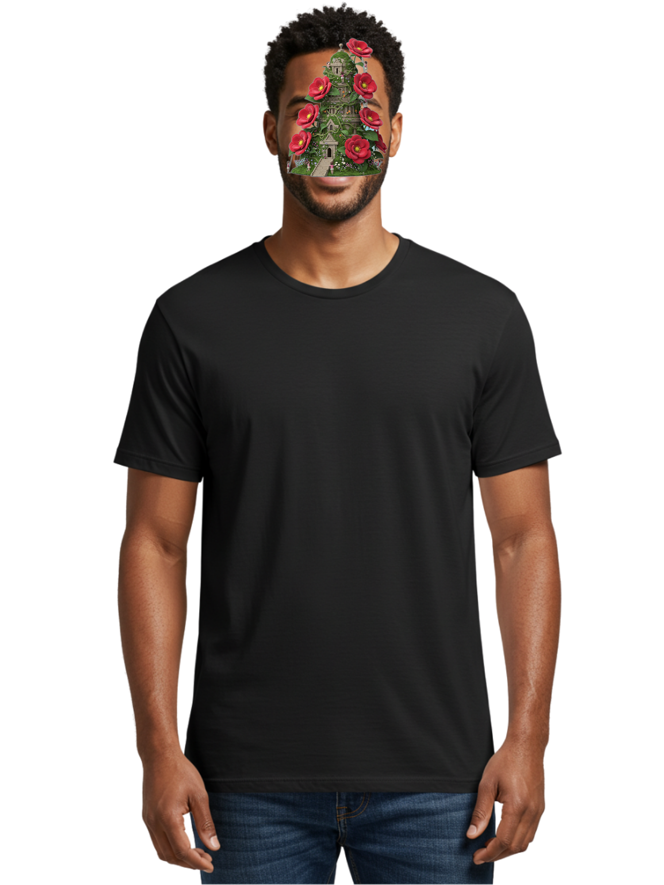 Tower-Of-Red-Flowers Men'S Graphic Tee, 100% Cotton, Comfortable Casual Summer Wear, Machine Washable, Vintage Camera, Old Camera, Antique Camera, Black Camera, Classic Photography, Photography Equipment, Nostalgic Device, Film Camera, Bah272 20