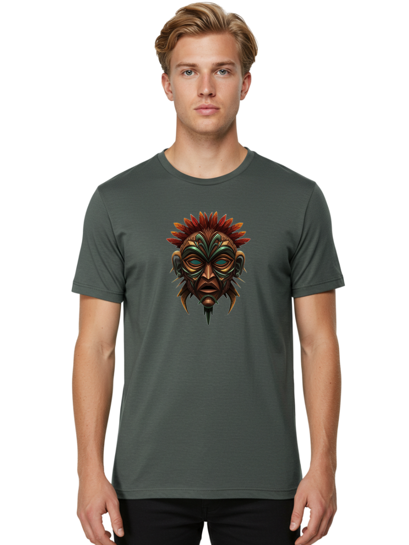 Tribal-Mask Men'S Graphic Tee, 100% Cotton, Comfortable Casual Summer Wear, Machine Washable, Vintage Camera, Old Camera, Antique Camera, Black Camera, Classic Photography, Photography Equipment, Nostalgic Device, Film Camera, Camera Art Bah288 19