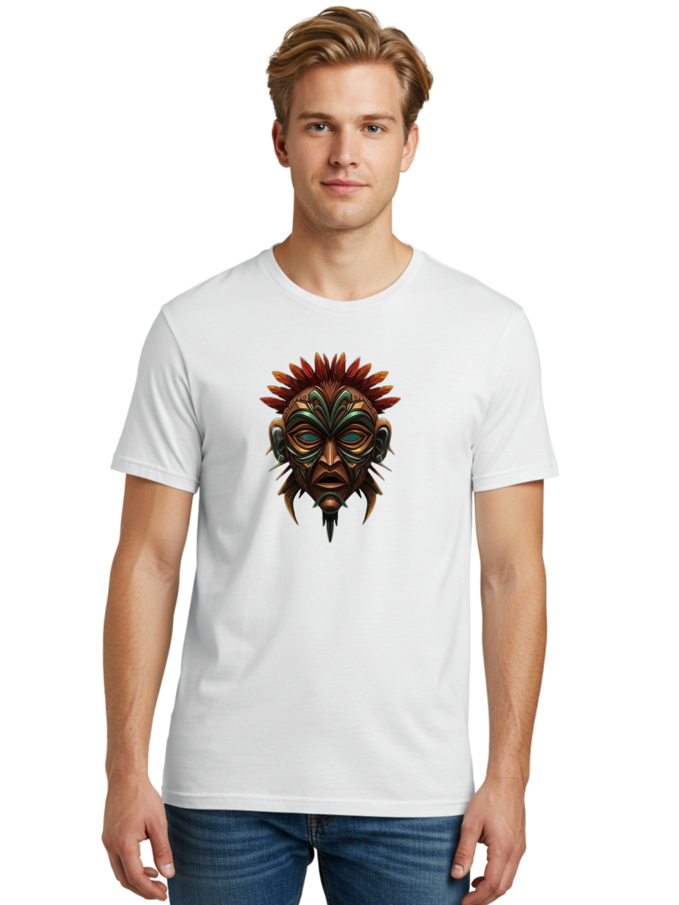Tribal-Mask Men'S Graphic Tee, 100% Cotton, Comfortable Casual Summer Wear, Machine Washable, Vintage Camera, Old Camera, Antique Camera, Black Camera, Classic Photography, Photography Equipment, Nostalgic Device, Film Camera, Camera Art Bah288 24