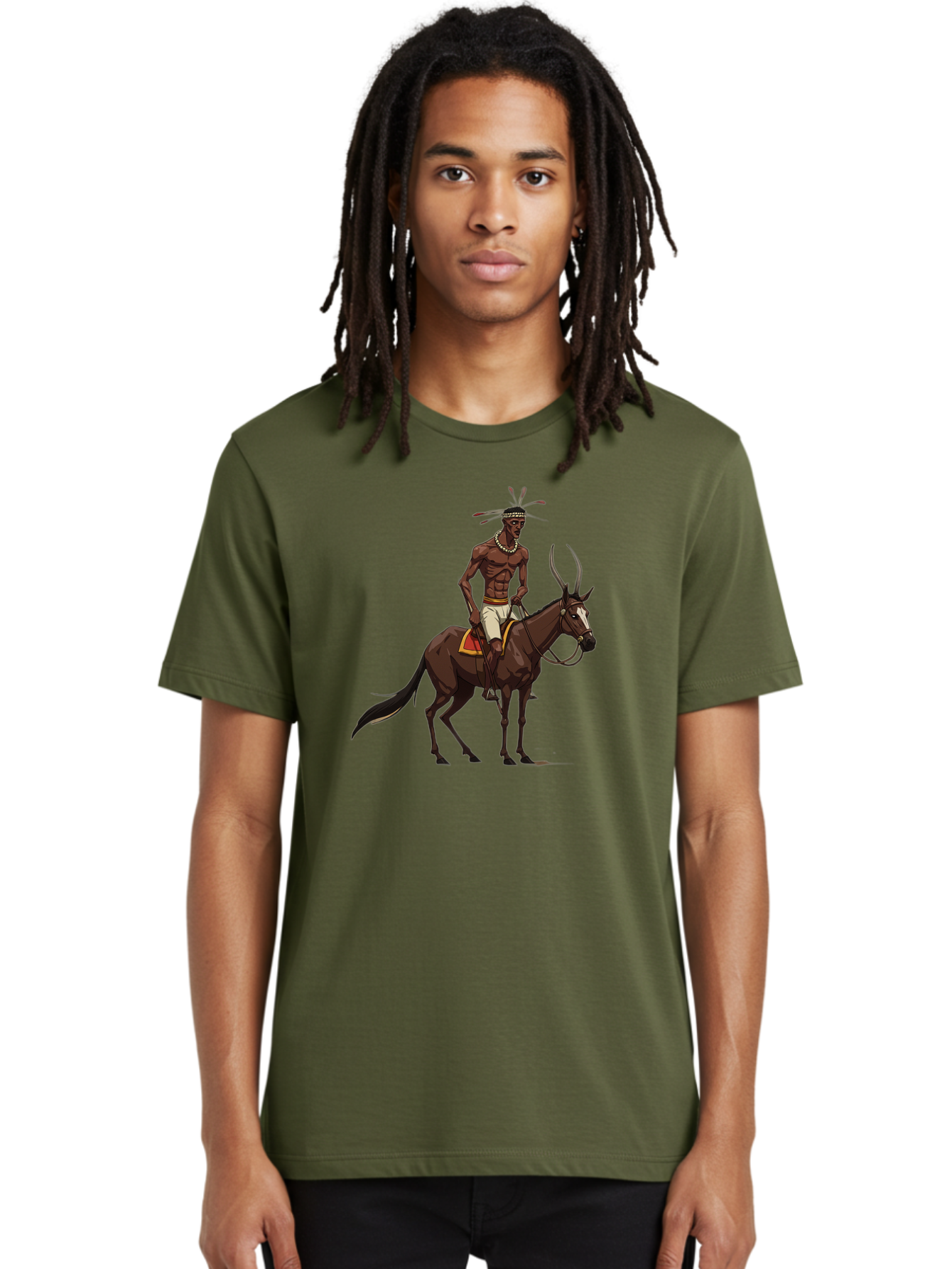 Tribal-Warrior-On-Horse Men'S Graphic Tee, 100% Cotton, Comfortable Casual Summer Wear, Machine Washable, Vintage Camera, Old Camera, Antique Camera, Black Camera, Classic Photography, Photography Equipment, Nostalgic Device, Film Camera, Bah290 30