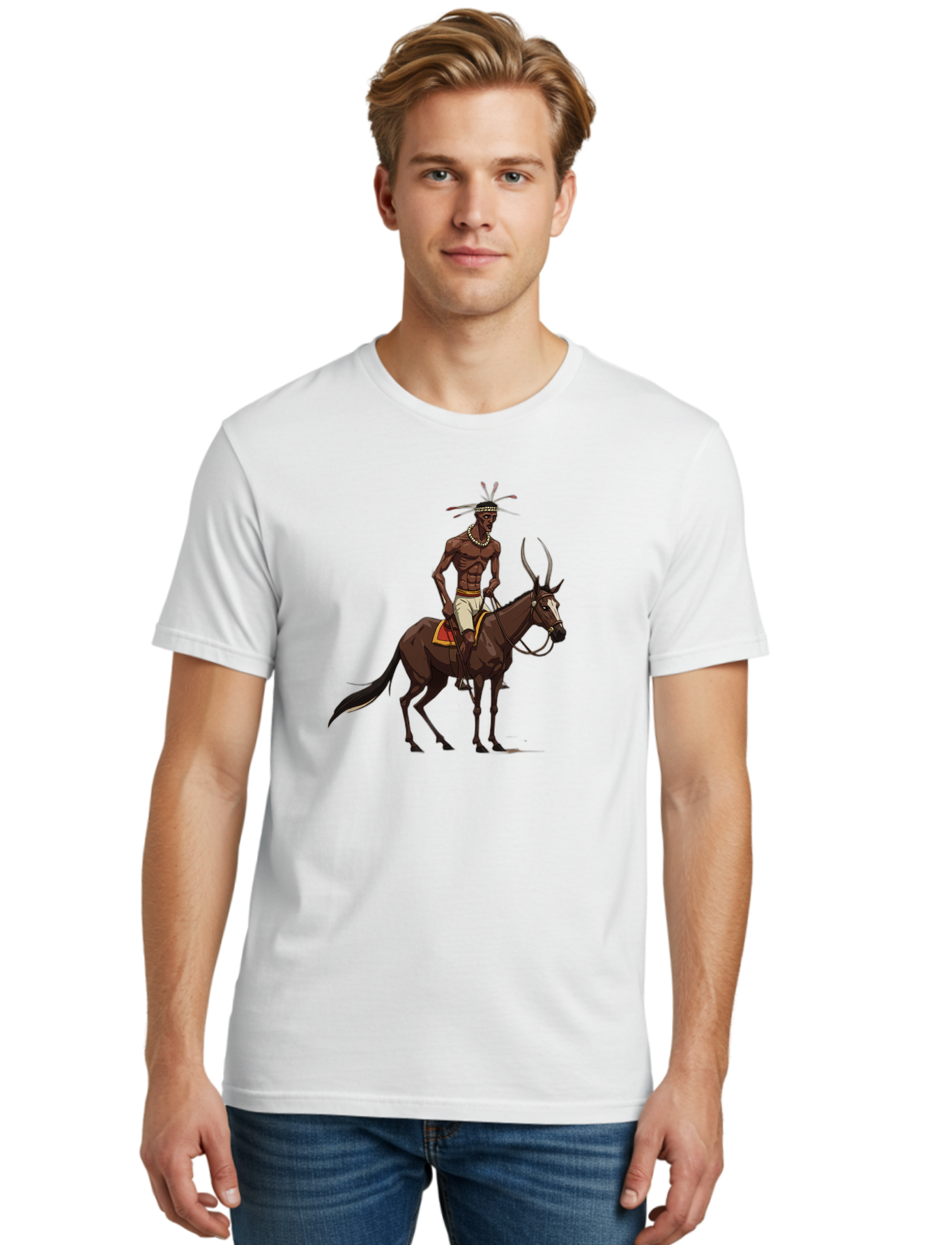 Tribal-Warrior-On-Horse Men'S Graphic Tee, 100% Cotton, Comfortable Casual Summer Wear, Machine Washable, Vintage Camera, Old Camera, Antique Camera, Black Camera, Classic Photography, Photography Equipment, Nostalgic Device, Film Camera, Bah290 16