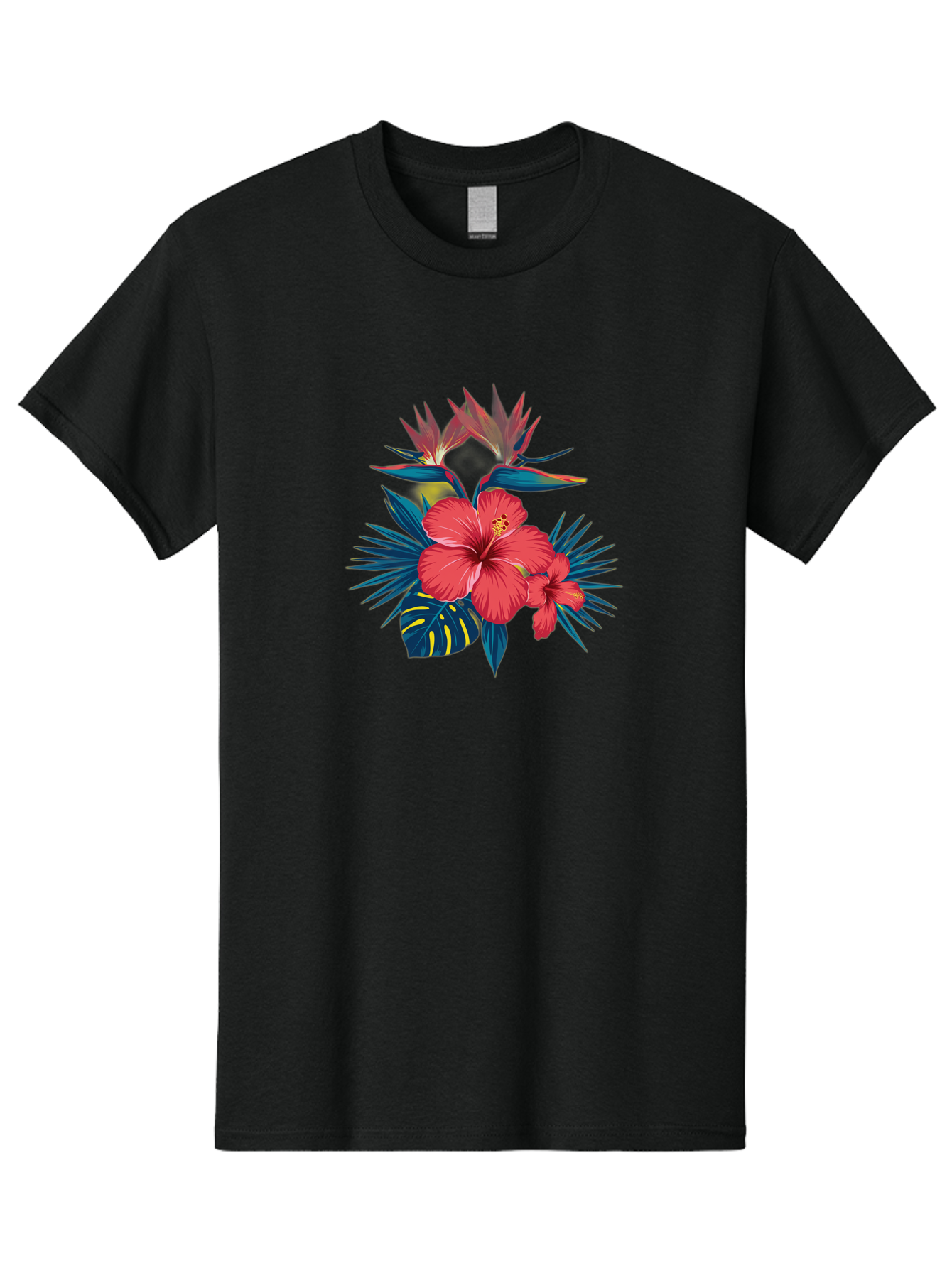Tropical-Hibiscus Men'S Graphic Tee, 100% Cotton, Comfortable Casual Summer Wear, Machine Washable, Vintage Camera, Old Camera, Antique Camera, Black Camera, Classic Photography, Photography Equipment, Nostalgic Device, Film Camera, Camera Art Bah292 5