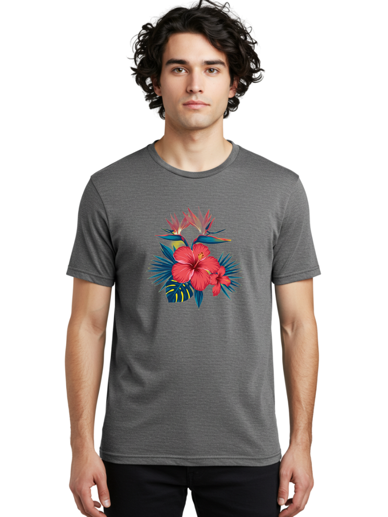 Tropical-Hibiscus Men'S Graphic Tee, 100% Cotton, Comfortable Casual Summer Wear, Machine Washable, Vintage Camera, Old Camera, Antique Camera, Black Camera, Classic Photography, Photography Equipment, Nostalgic Device, Film Camera, Camera Art Bah292 28