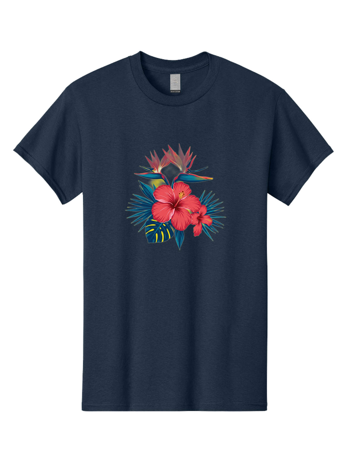 Tropical-Hibiscus Men'S Graphic Tee, 100% Cotton, Comfortable Casual Summer Wear, Machine Washable, Vintage Camera, Old Camera, Antique Camera, Black Camera, Classic Photography, Photography Equipment, Nostalgic Device, Film Camera, Camera Art Bah292 4