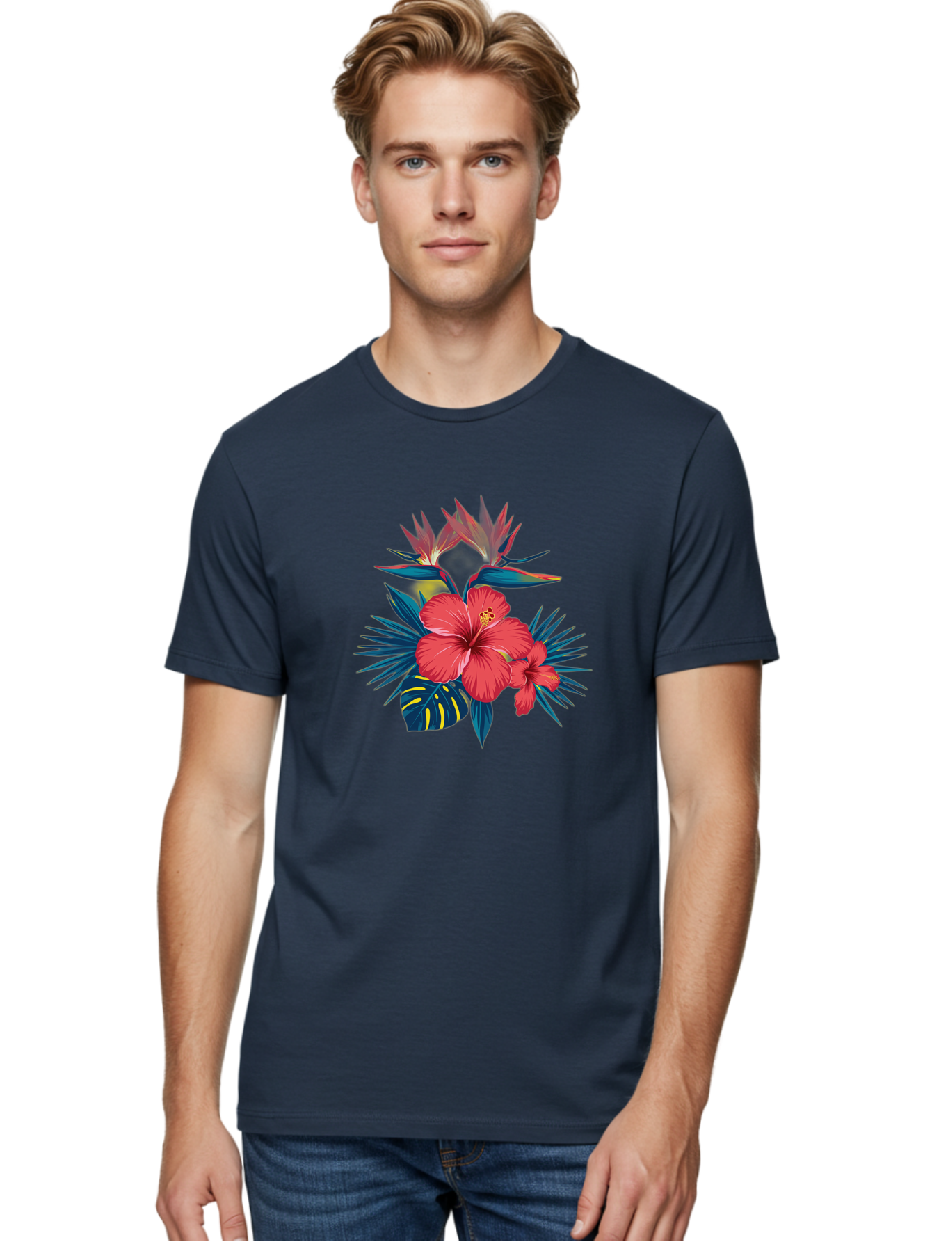 Tropical-Hibiscus Men'S Graphic Tee, 100% Cotton, Comfortable Casual Summer Wear, Machine Washable, Vintage Camera, Old Camera, Antique Camera, Black Camera, Classic Photography, Photography Equipment, Nostalgic Device, Film Camera, Camera Art Bah292 19