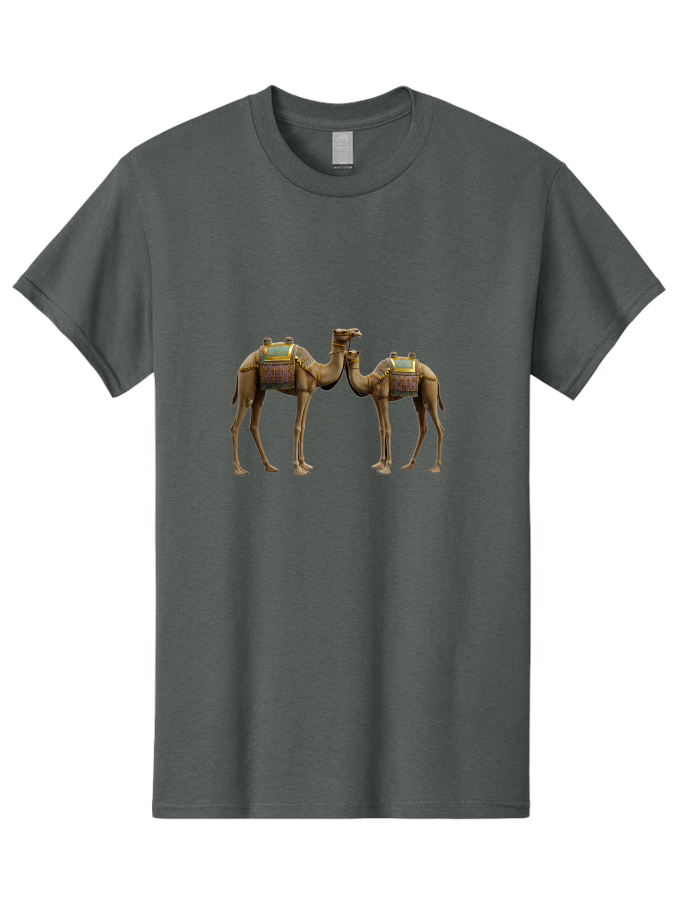 Two-Camels-1 Men'S Graphic Tee, 100% Cotton, Comfortable Casual Summer Wear, Machine Washable, Vintage Camera, Old Camera, Antique Camera, Black Camera, Classic Photography, Photography Equipment, Nostalgic Device, Film Camera, Camera Art Bah300 10