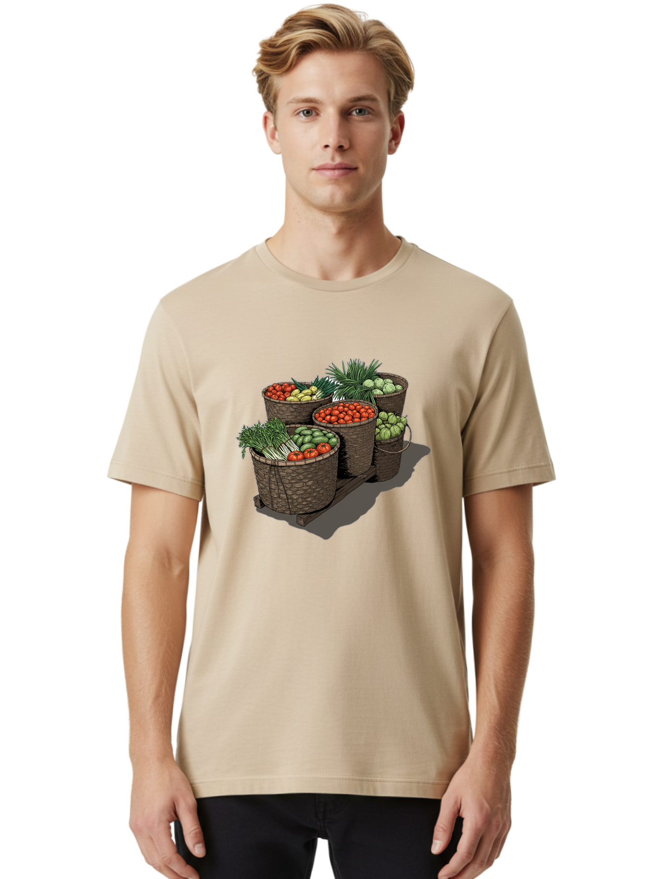 Vegetable-Baskets-2 Men'S Graphic Tee, 100% Cotton, Comfortable Casual Summer Wear, Machine Washable, Vintage Camera, Old Camera, Antique Camera, Black Camera, Classic Photography, Photography Equipment, Nostalgic Device, Film Camera, Bah312 19