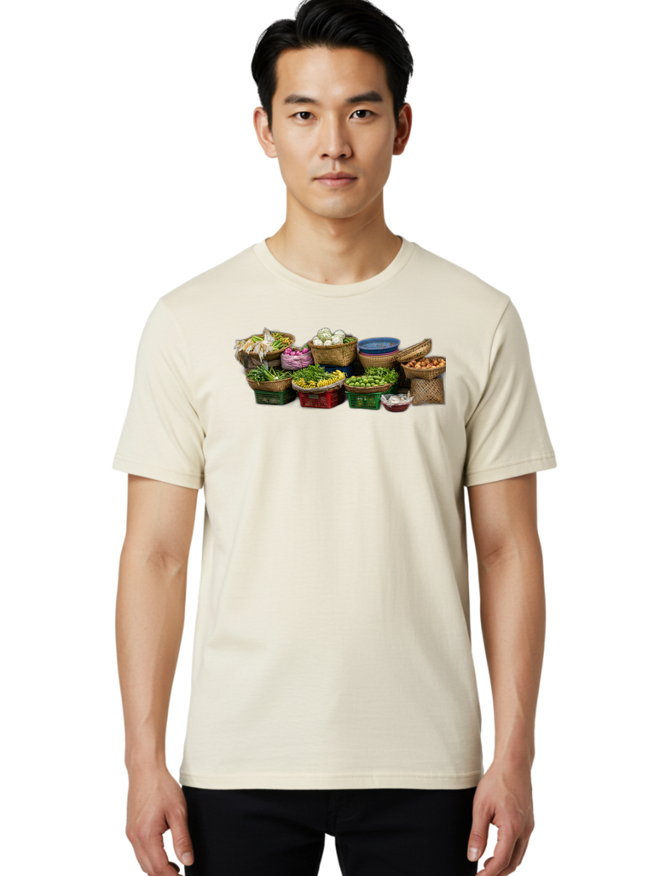 Vegetables-In-Baskets Men'S Graphic Tee, 100% Cotton, Comfortable Casual Summer Wear, Machine Washable, Vintage Camera, Old Camera, Antique Camera, Black Camera, Classic Photography, Photography Equipment, Nostalgic Device, Film Camera, Bah314 24