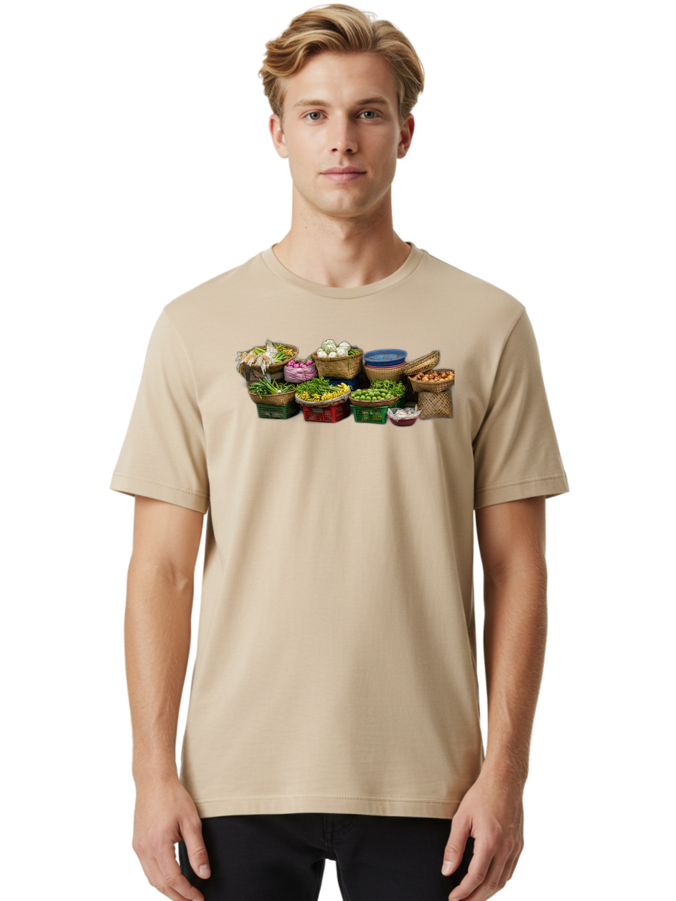 Vegetables-In-Baskets Men'S Graphic Tee, 100% Cotton, Comfortable Casual Summer Wear, Machine Washable, Vintage Camera, Old Camera, Antique Camera, Black Camera, Classic Photography, Photography Equipment, Nostalgic Device, Film Camera, Bah314 21