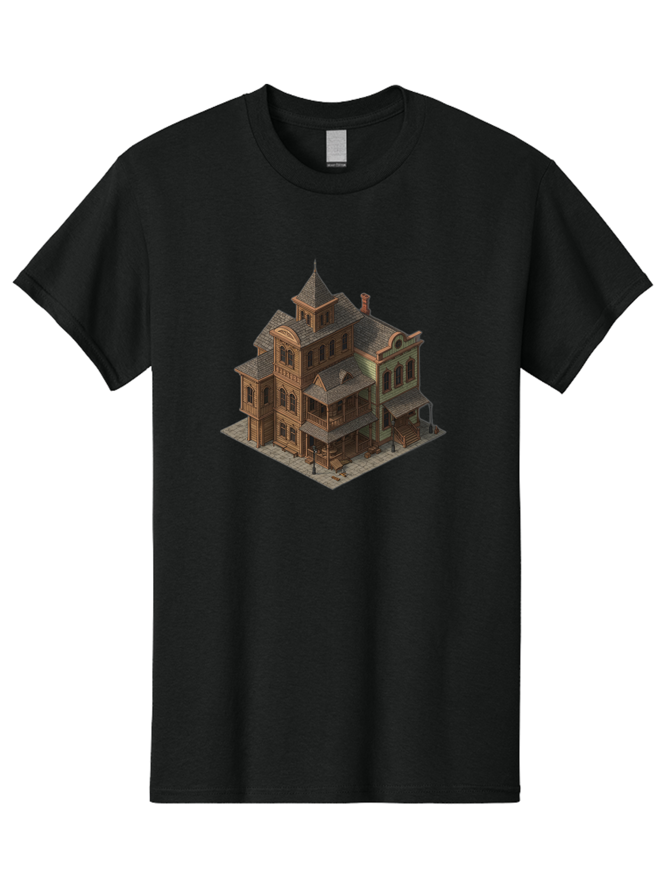 Victorian-House-1 Men'S Graphic Tee, 100% Cotton, Comfortable Casual Summer Wear, Machine Washable, Vintage Camera, Old Camera, Antique Camera, Black Camera, Classic Photography, Photography Equipment, Nostalgic Device, Film Camera, Camera Art Bah315 2