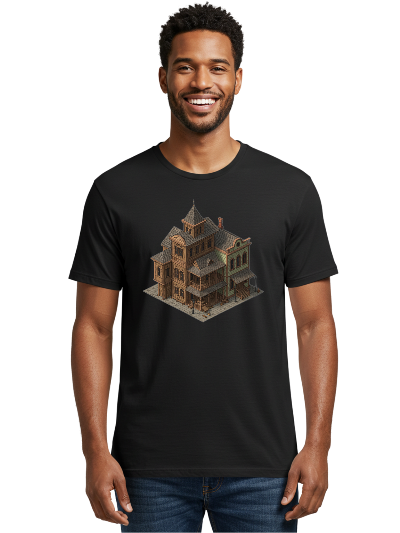 Victorian-House-1 Men'S Graphic Tee, 100% Cotton, Comfortable Casual Summer Wear, Machine Washable, Vintage Camera, Old Camera, Antique Camera, Black Camera, Classic Photography, Photography Equipment, Nostalgic Device, Film Camera, Camera Art Bah315 17