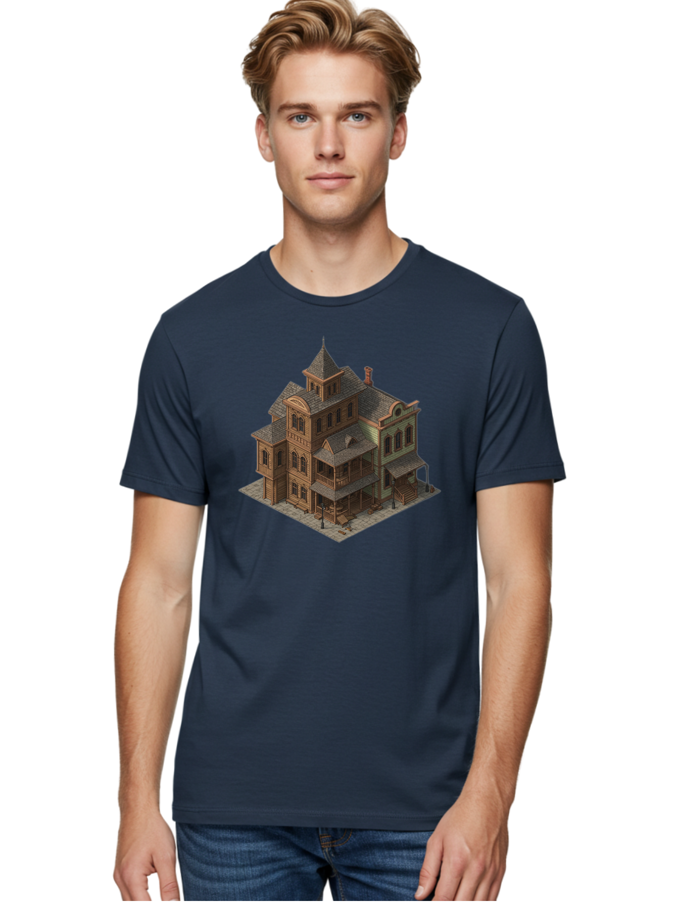Victorian-House-1 Men'S Graphic Tee, 100% Cotton, Comfortable Casual Summer Wear, Machine Washable, Vintage Camera, Old Camera, Antique Camera, Black Camera, Classic Photography, Photography Equipment, Nostalgic Device, Film Camera, Camera Art Bah315 16