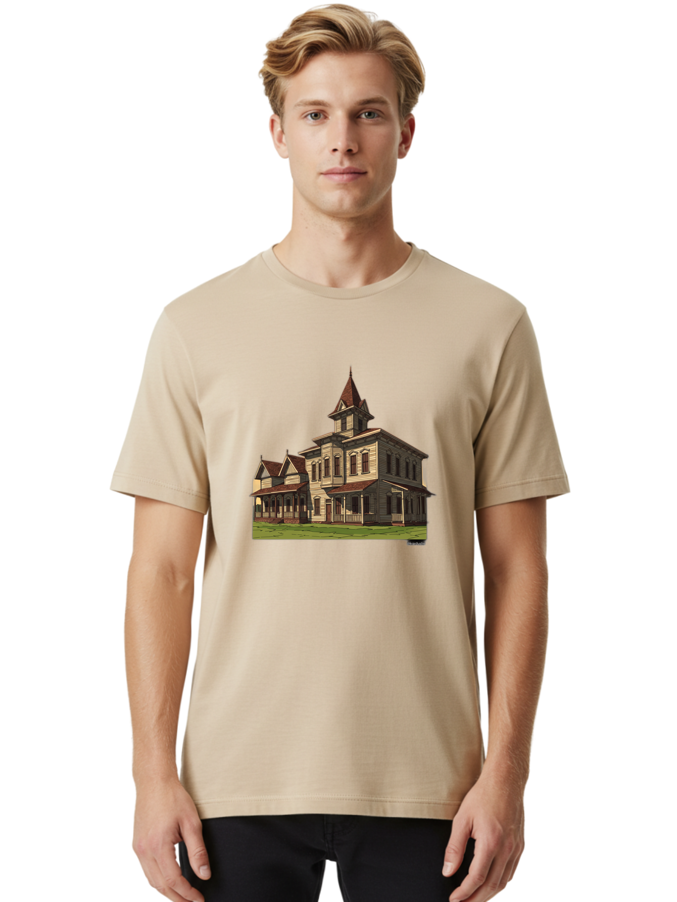 Victorian-House Men'S Graphic Tee, 100% Cotton, Comfortable Casual Summer Wear, Machine Washable, Vintage Camera, Old Camera, Antique Camera, Black Camera, Classic Photography, Photography Equipment, Nostalgic Device, Film Camera, Camera Art Bah316 21