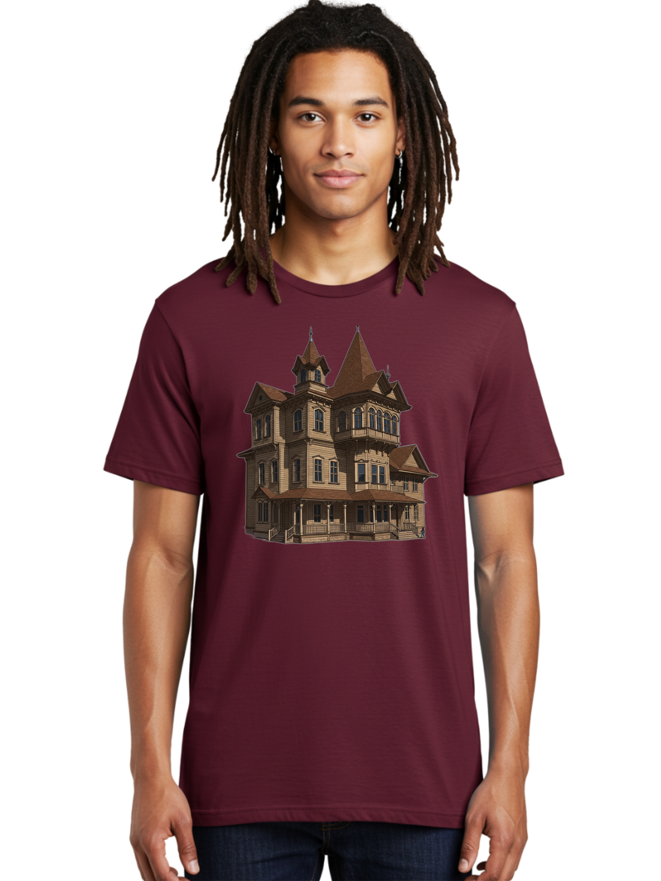 Victorian-Mansion Men'S Graphic Tee, 100% Cotton, Comfortable Casual Summer Wear, Machine Washable, Vintage Camera, Old Camera, Antique Camera, Black Camera, Classic Photography, Photography Equipment, Nostalgic Device, Film Camera, Camera Art Bah318 25
