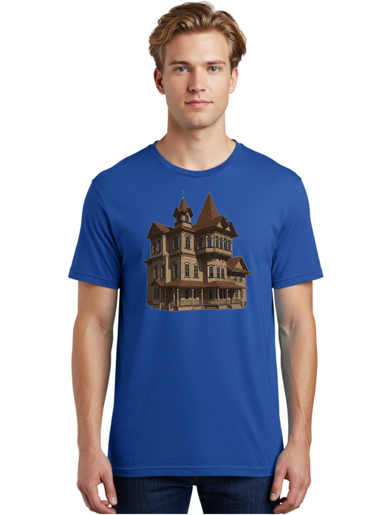 Victorian-Mansion Men'S Graphic Tee, 100% Cotton, Comfortable Casual Summer Wear, Machine Washable, Vintage Camera, Old Camera, Antique Camera, Black Camera, Classic Photography, Photography Equipment, Nostalgic Device, Film Camera, Camera Art Bah318 18