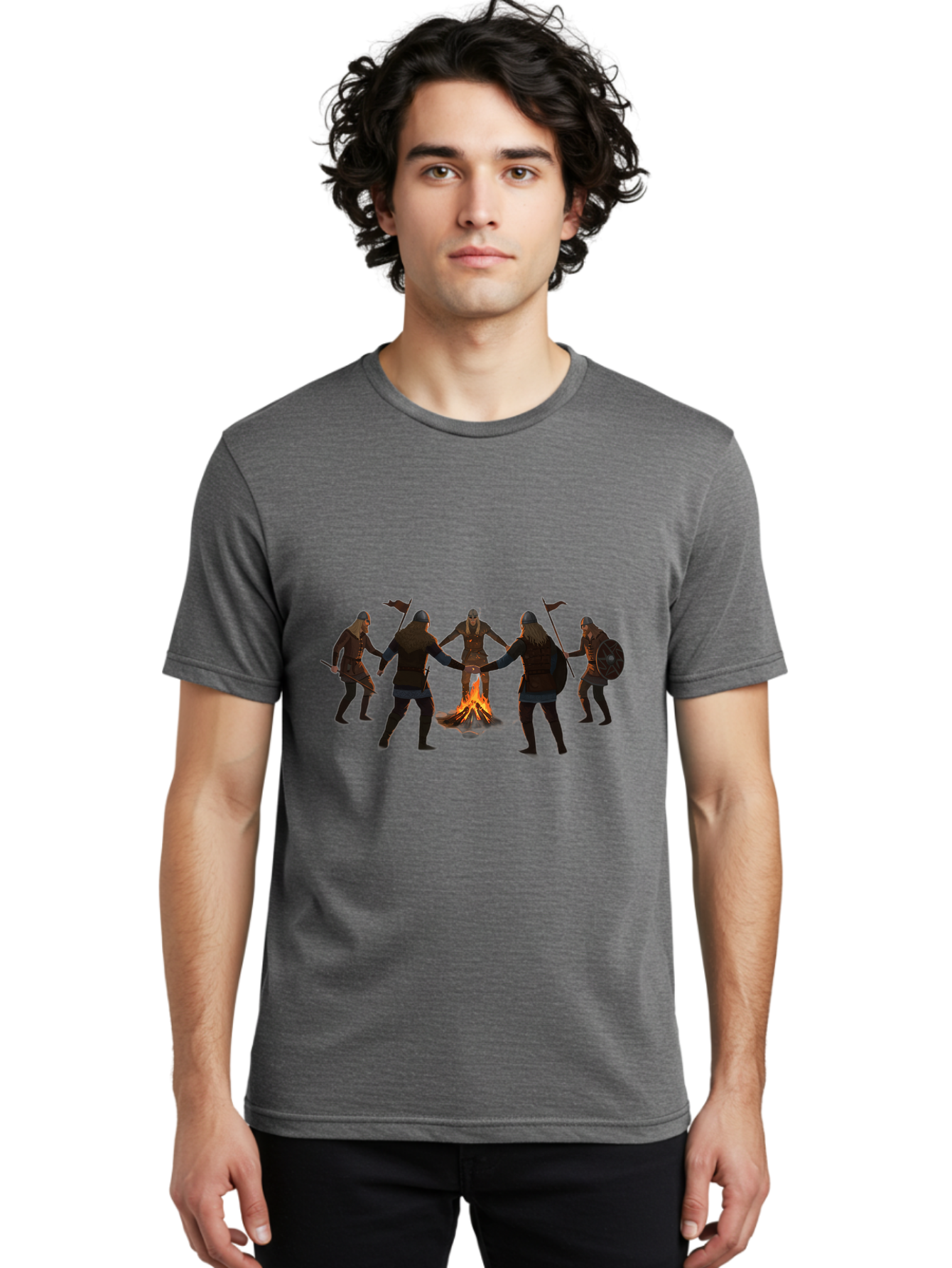 Viking-Circle-Dance Men'S Graphic Tee, 100% Cotton, Comfortable Casual Summer Wear, Machine Washable, Vintage Camera, Old Camera, Antique Camera, Black Camera, Classic Photography, Photography Equipment, Nostalgic Device, Film Camera, Bah319 30