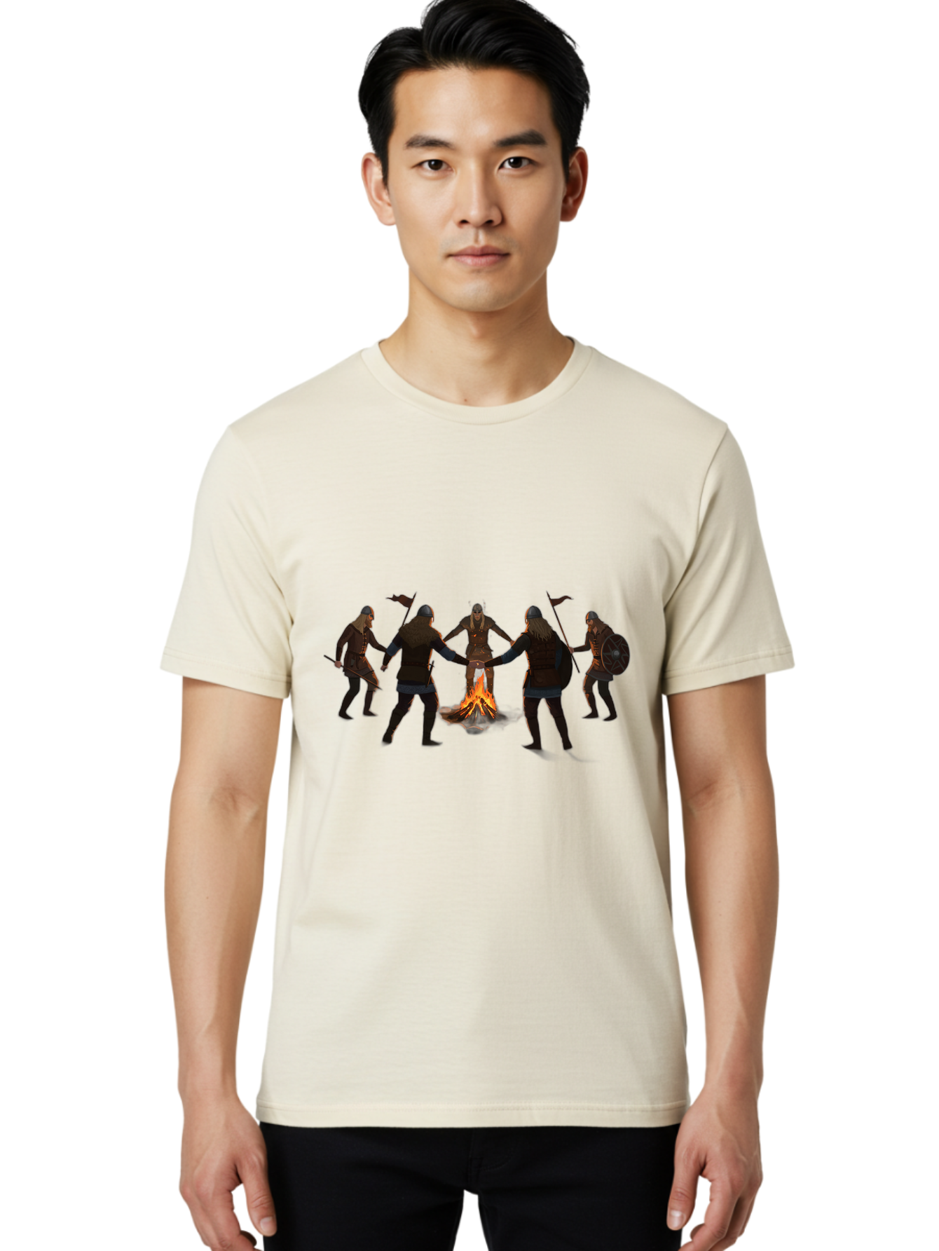Viking-Circle-Dance Men'S Graphic Tee, 100% Cotton, Comfortable Casual Summer Wear, Machine Washable, Vintage Camera, Old Camera, Antique Camera, Black Camera, Classic Photography, Photography Equipment, Nostalgic Device, Film Camera, Bah319 23
