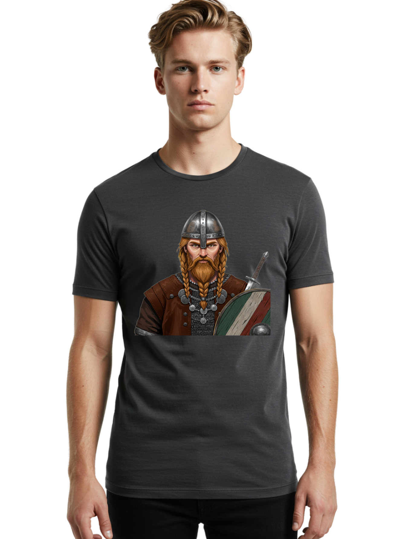 Viking-Warrior-3 Men'S Graphic Tee, 100% Cotton, Comfortable Casual Summer Wear, Machine Washable, Vintage Camera, Old Camera, Antique Camera, Black Camera, Classic Photography, Photography Equipment, Nostalgic Device, Film Camera, Camera Art Bah322 19