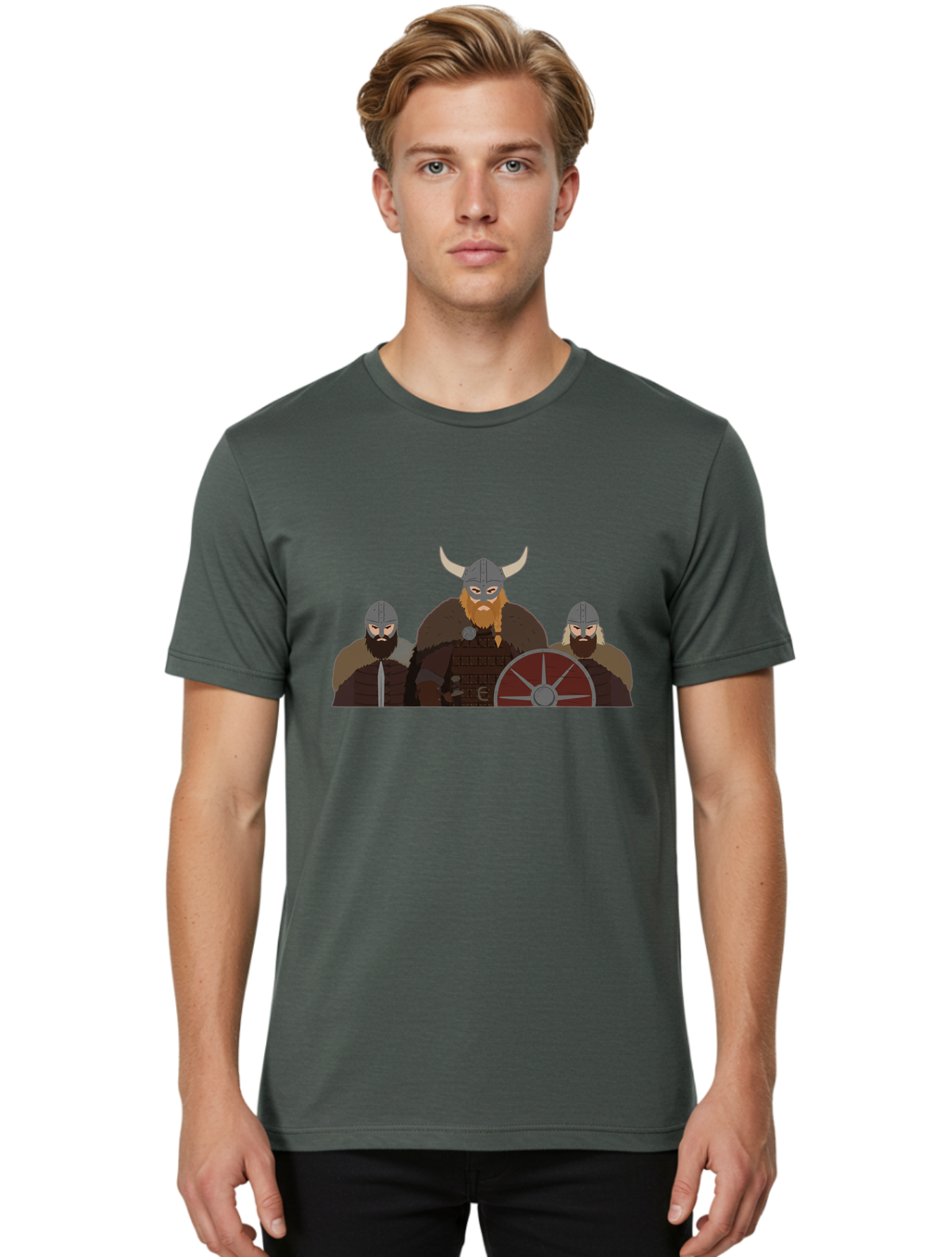 Viking-Warriors-1 Men'S Graphic Tee, 100% Cotton, Comfortable Casual Summer Wear, Machine Washable, Vintage Camera, Old Camera, Antique Camera, Black Camera, Classic Photography, Photography Equipment, Nostalgic Device, Film Camera, Camera Art Bah325 16