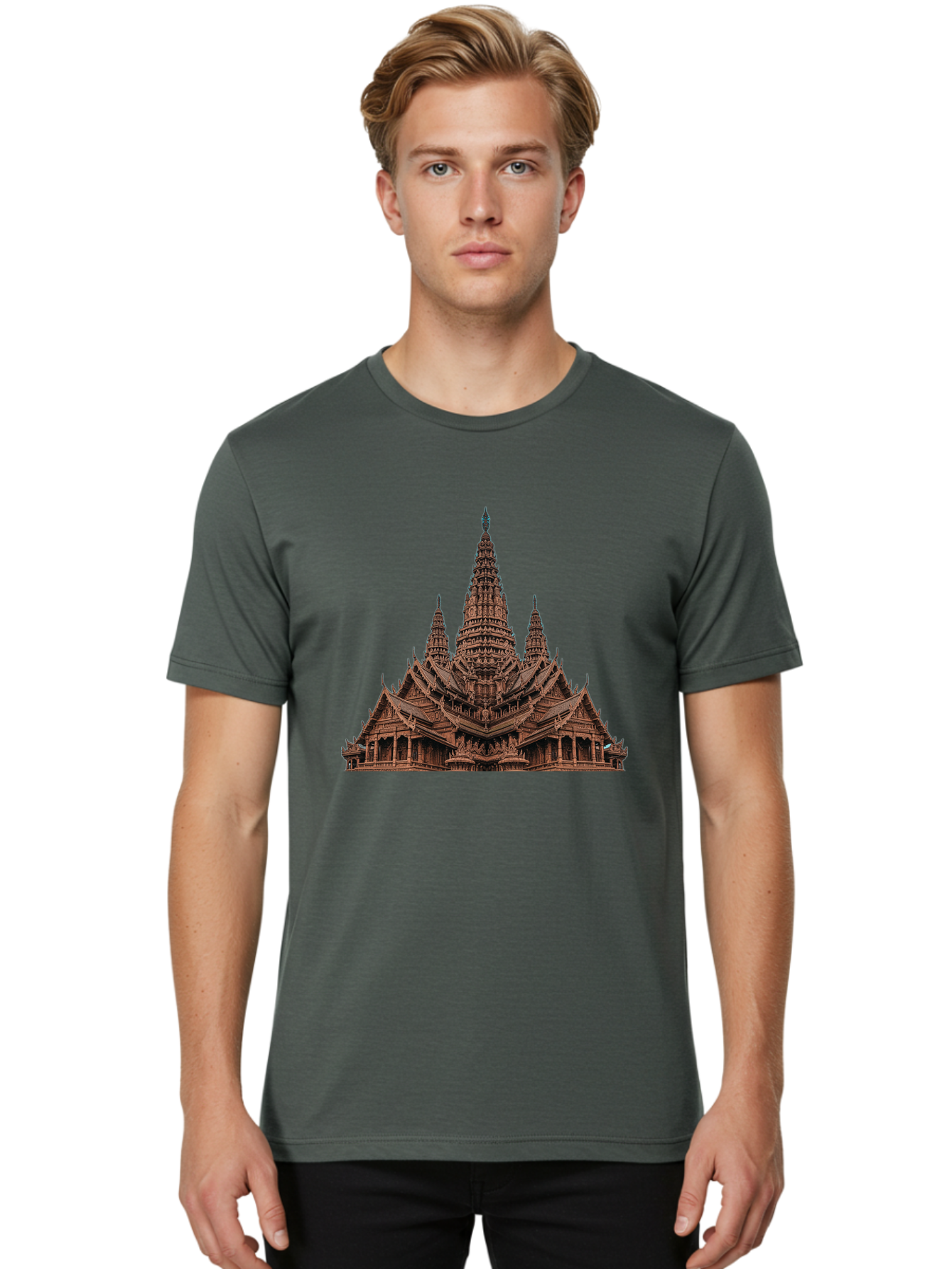 Wat-Arun-1 Men'S Graphic Tee, 100% Cotton, Comfortable Casual Summer Wear, Machine Washable, Vintage Camera, Old Camera, Antique Camera, Black Camera, Classic Photography, Photography Equipment, Nostalgic Device, Film Camera, Camera Art Bah357 19